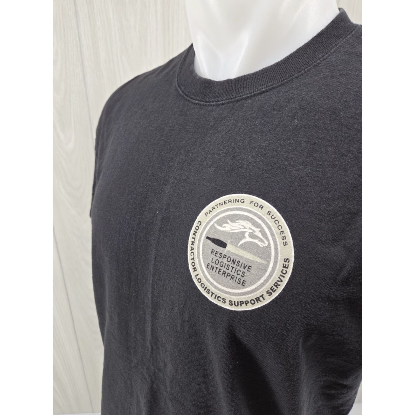 Port & Company Port & Company Responsive Logistics Enterprise Helicopter Mens T-Shirt Large Black Short Sleeve Shirt Size US L / EU 52-54 / 3 - 6 Thumbnail