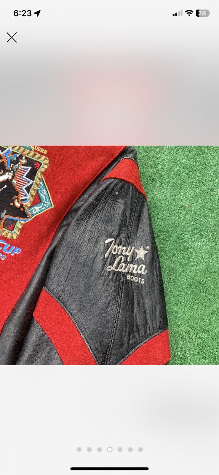 Tony Lama × Vintage 80s or 90s Professional Bull Riding Leather and Felt Jacket Size US L / EU 52-54 / 3 - 4 Thumbnail