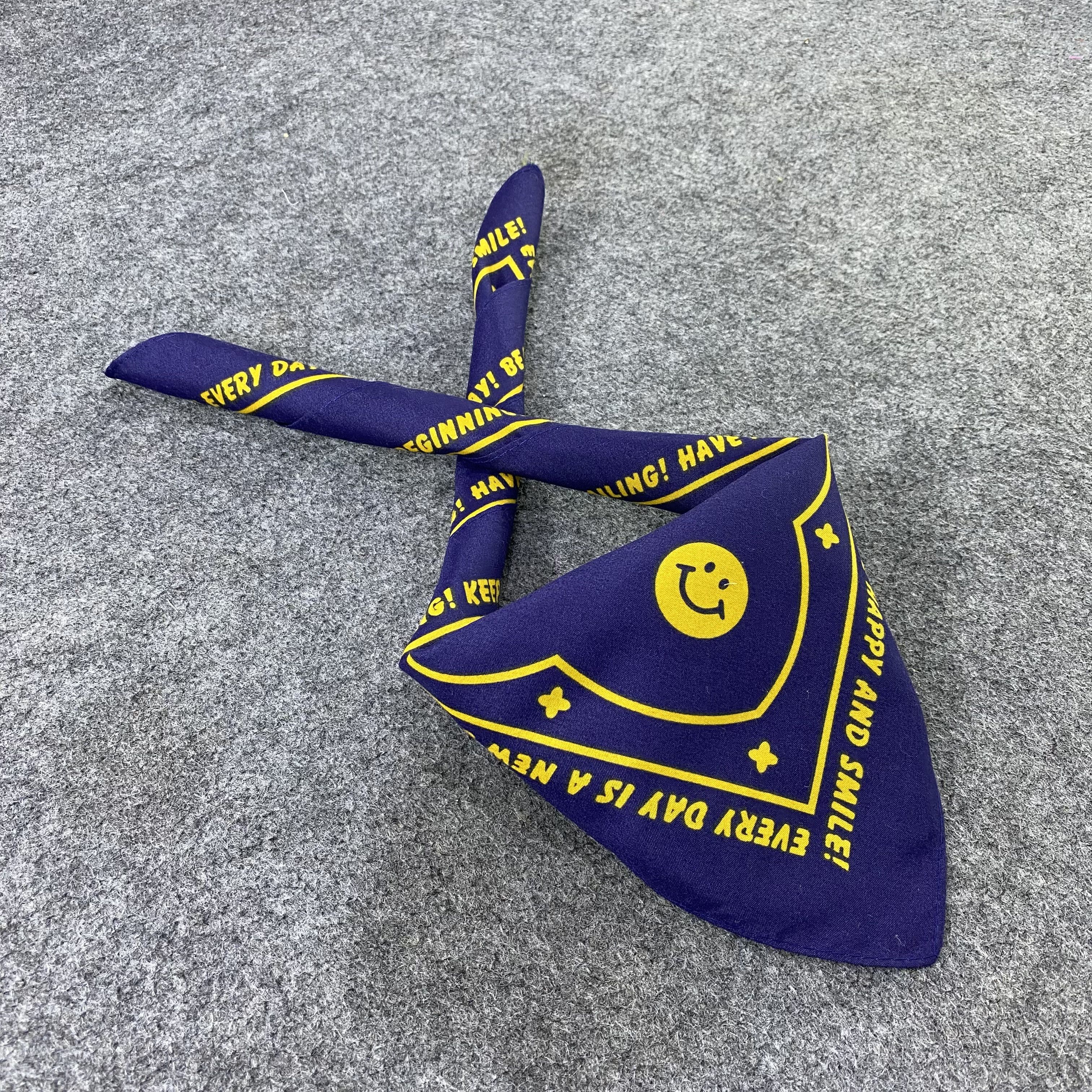 Japanese Brand Smile Face Monogram Handkerchief /Bandana /Neckerchief-B1392 Size ONE SIZE - 1 Thumbnail