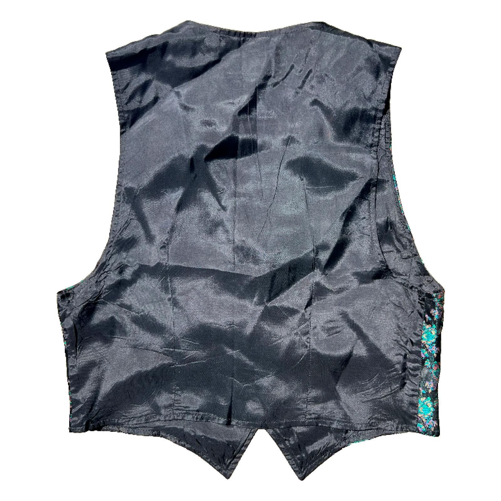 Other Diversity Satin Brocade New Wave Vest 1980s Size ONE SIZE - 2 Thumbnail