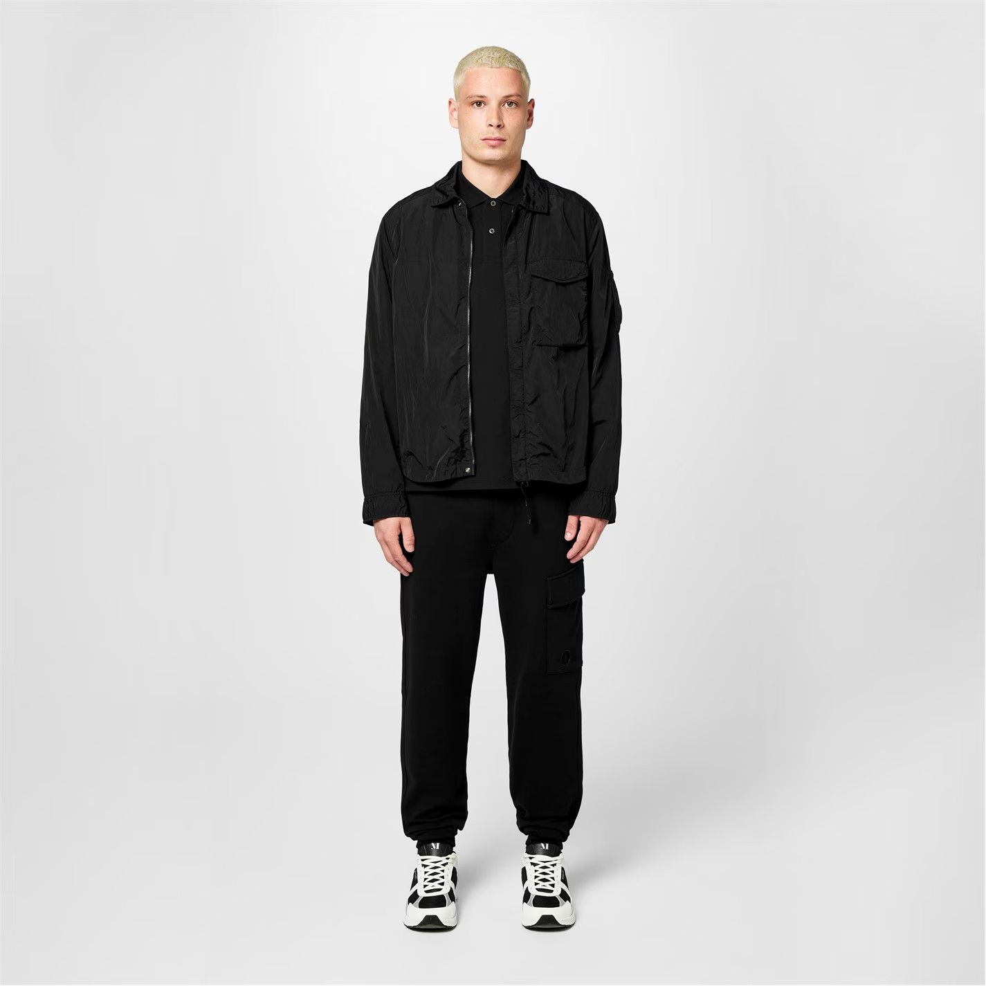 C.P. Company o1g2r1mq0426 Chrome-R Long Sleeve Overshirt in Black Size US XXL / EU 58 / 5 - 6 Thumbnail