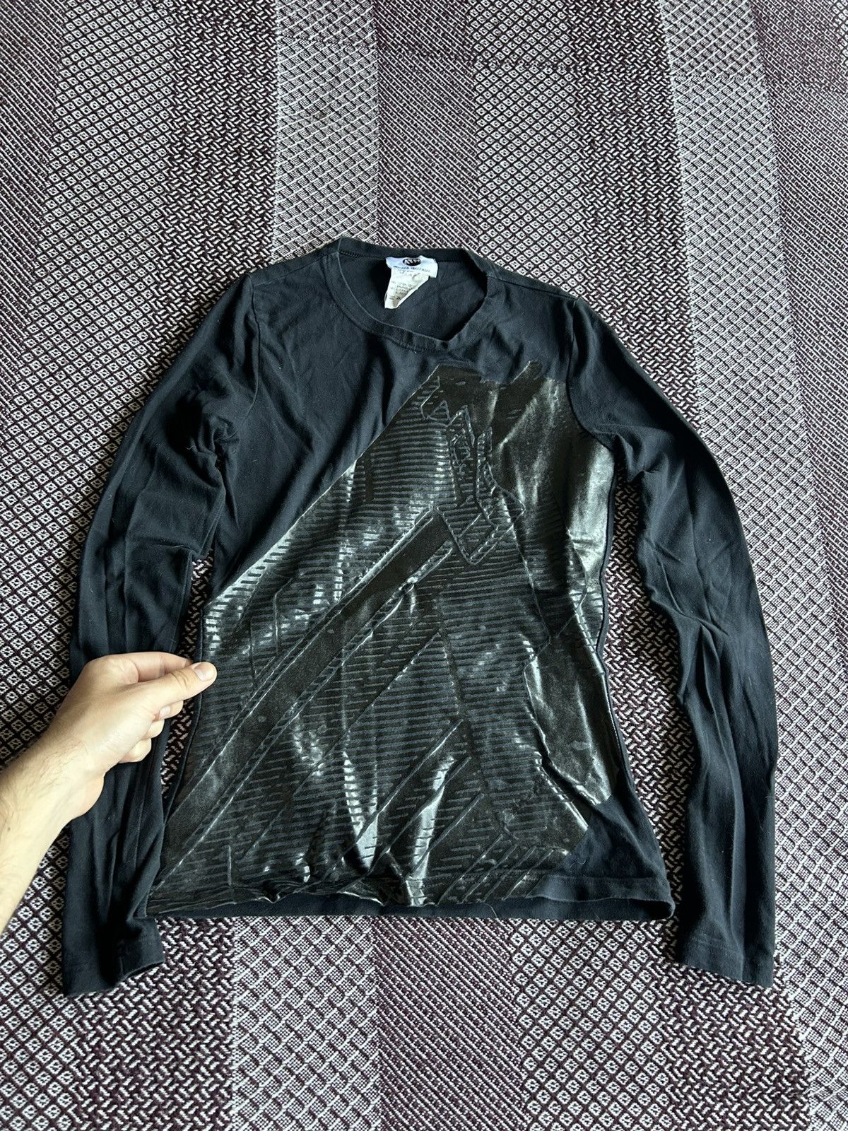 Mugler × Thierry Mugler × Vintage Mugler Trademark Rare Japanese Style Long Sleeve T-shirt Y2K Size S / US 4 / IT 40 - 2 Thumbnail