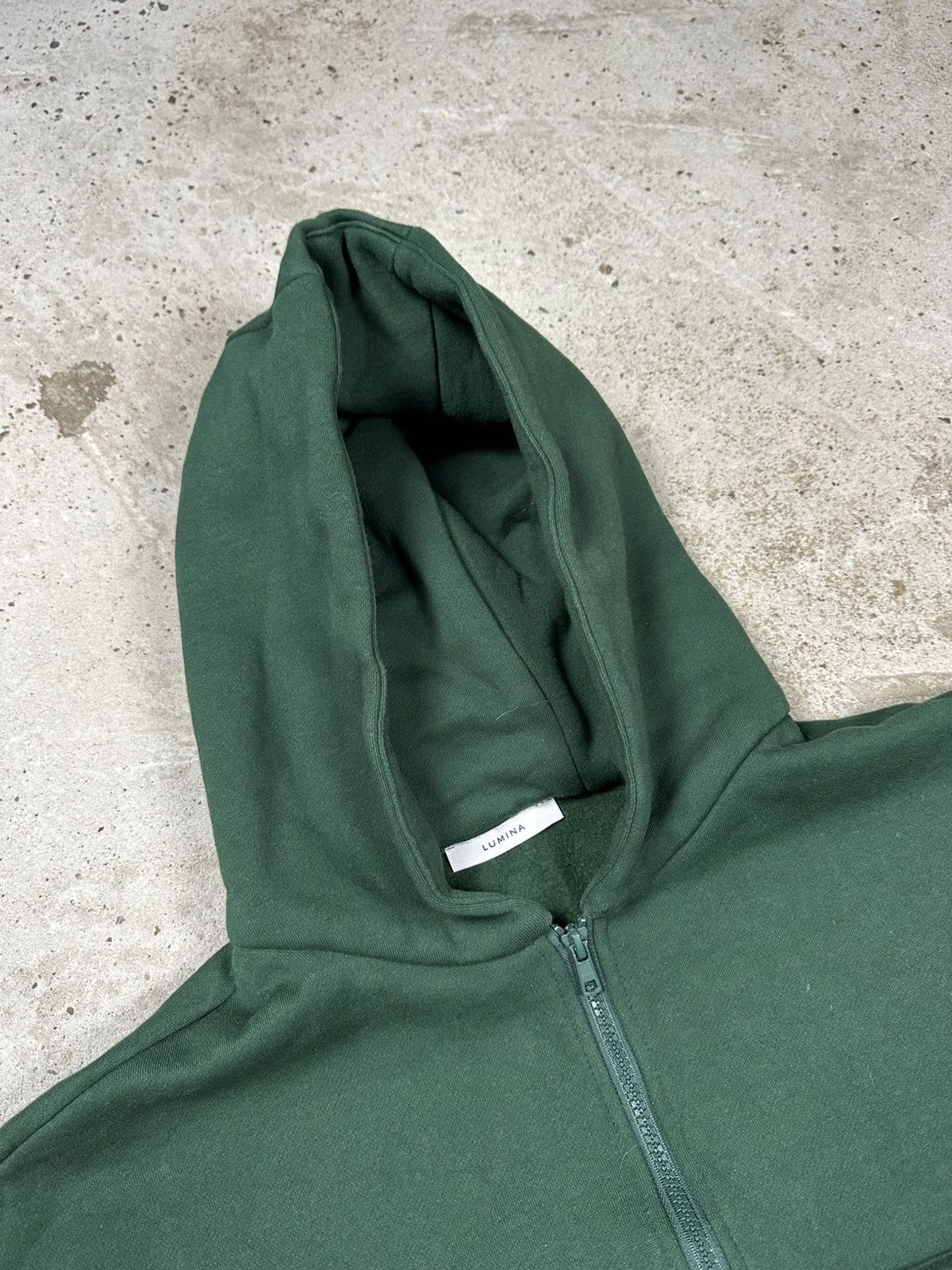 Japanese Brand Vintage Y2K Bootle Green Boxy Fit Blank Front Pocket Hoodie Size US L / EU 52-54 / 3 - 8 Thumbnail