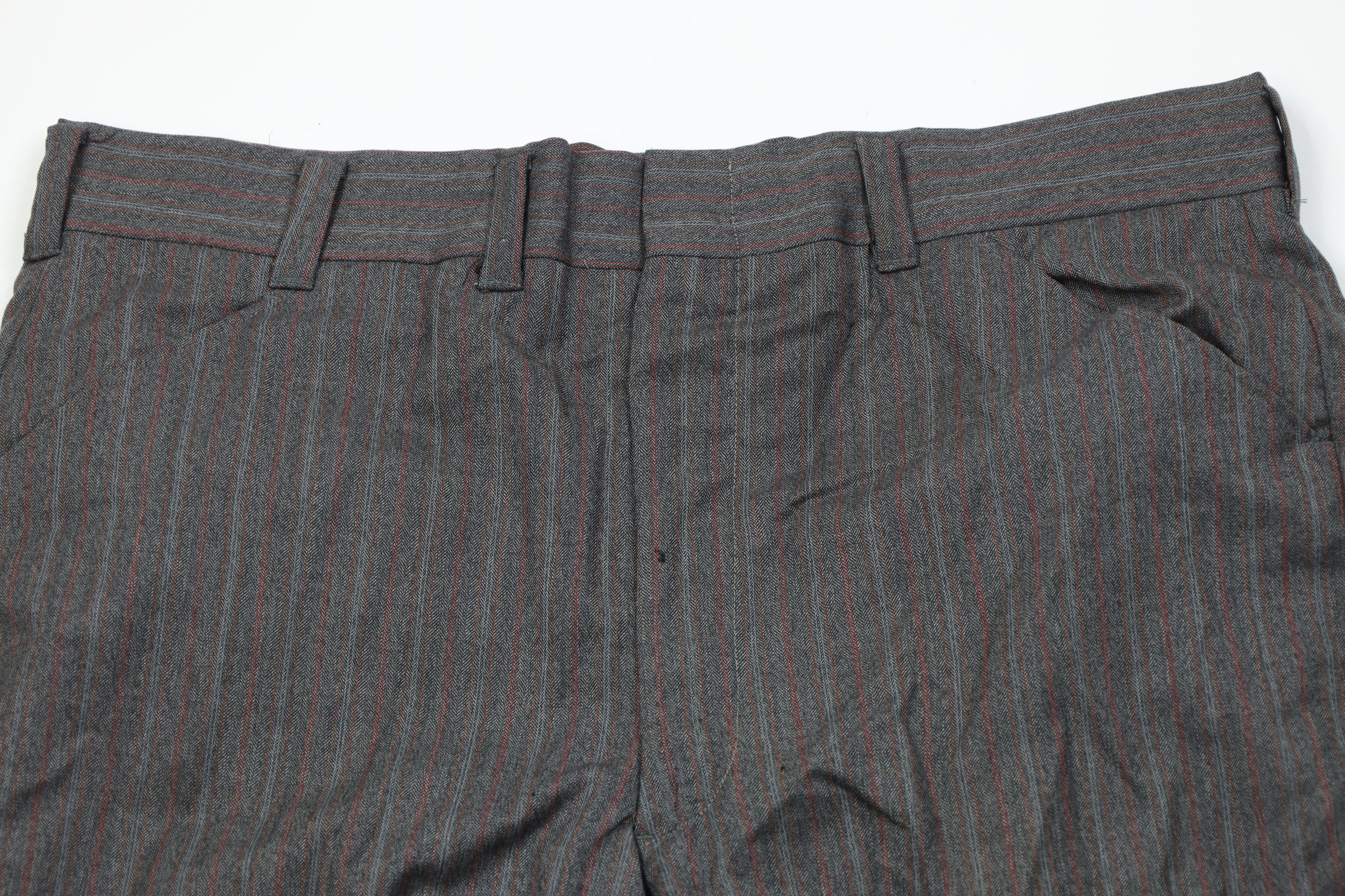 Vintage Vintage 60s Streetwear Wool Striped Wide Leg Chino Pants USA Size US 42 / EU 58 - 2 Thumbnail