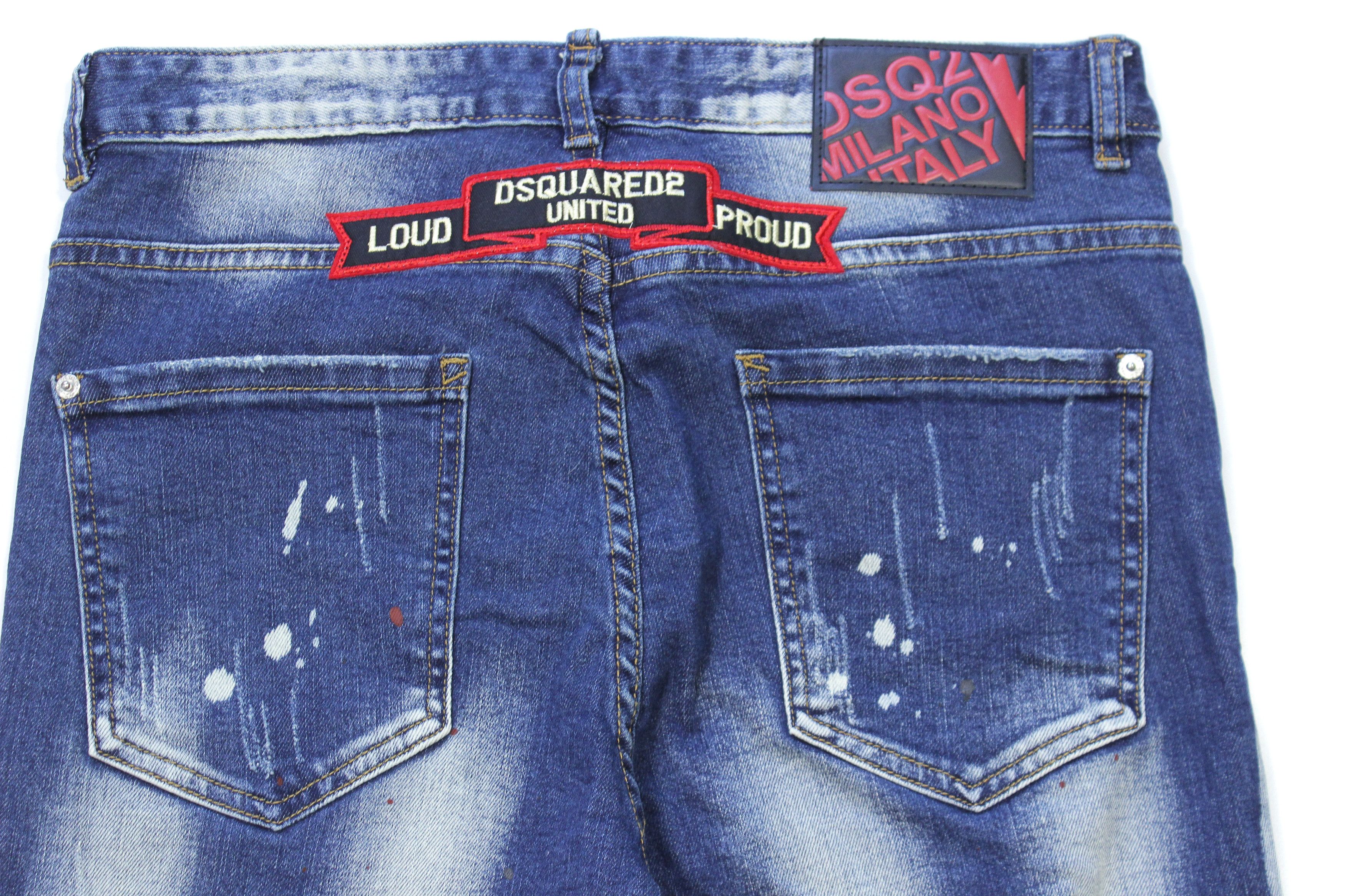 Dsquared2 2017 Classic Kenny Patched Paint Jeans Size US 32 / EU 48 - 4 Thumbnail
