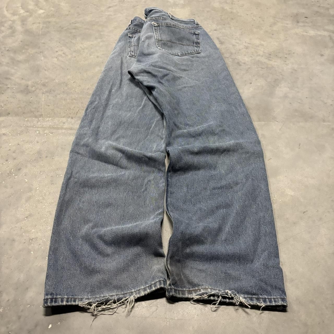 Japanese Brand × Vintage Crazy Vintage Y2K/2000s Grunge Dark Wash Skater Denim Jeans! Size US 36 / EU 52 - 4 Thumbnail