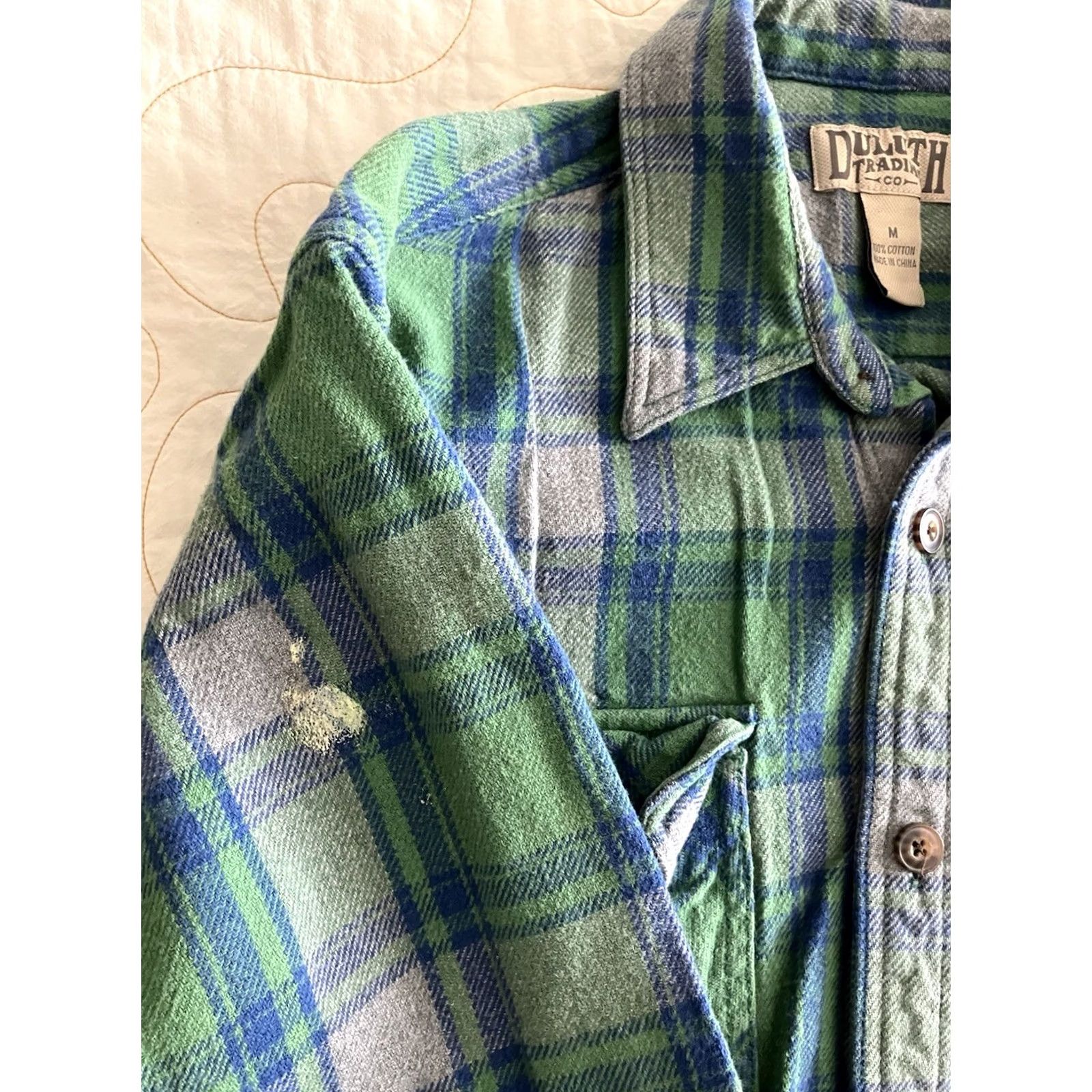 Duluth Trading Company Duluth Trading Co Shirt Men's Medium Blue Plaid Long Sleeve Button Up Size US M / EU 48-50 / 2 - 4 Thumbnail