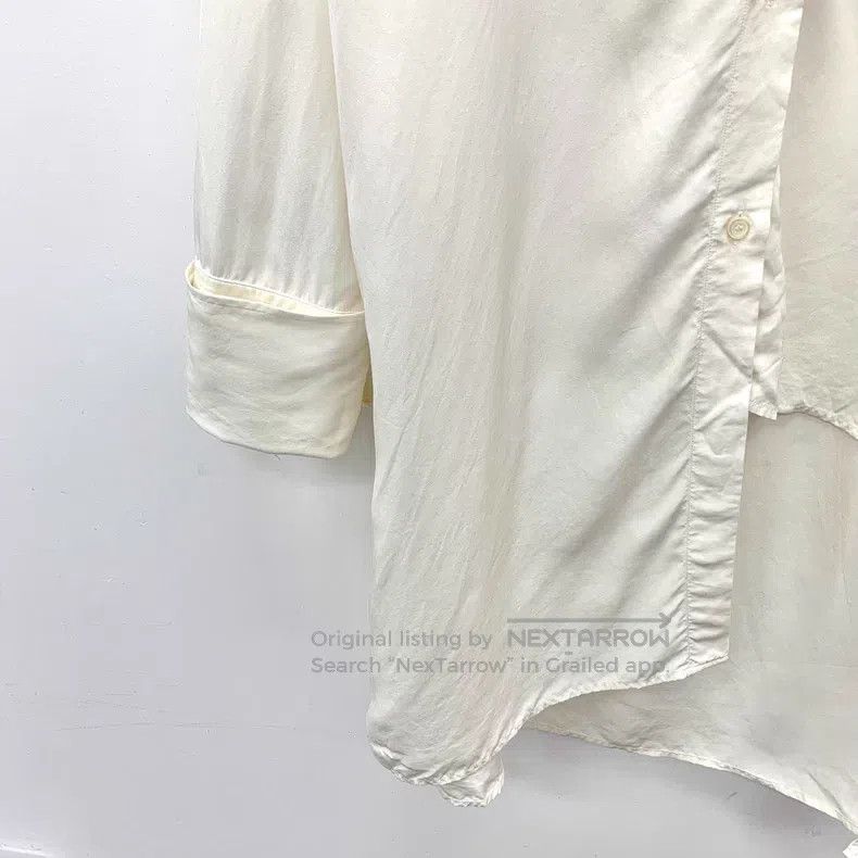 Loewe Loewe White Logo Embroidered Silk V-neck Single Button Lon Size XS / US 0-2 / IT 36-38 - 4 Thumbnail