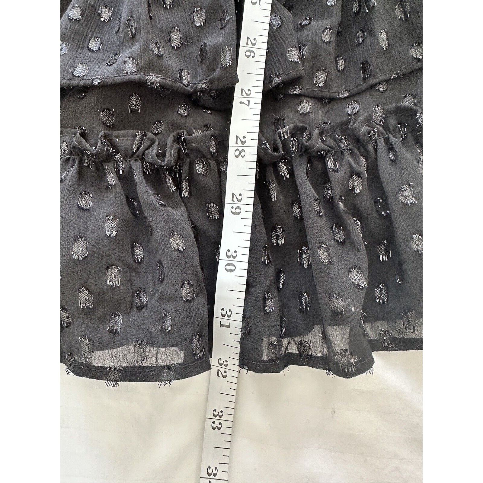 Other Black Smocked Neck Ruffle Tiered Mini Dress 1. State NWT Size S / US 4 / IT 40 - 20 Thumbnail