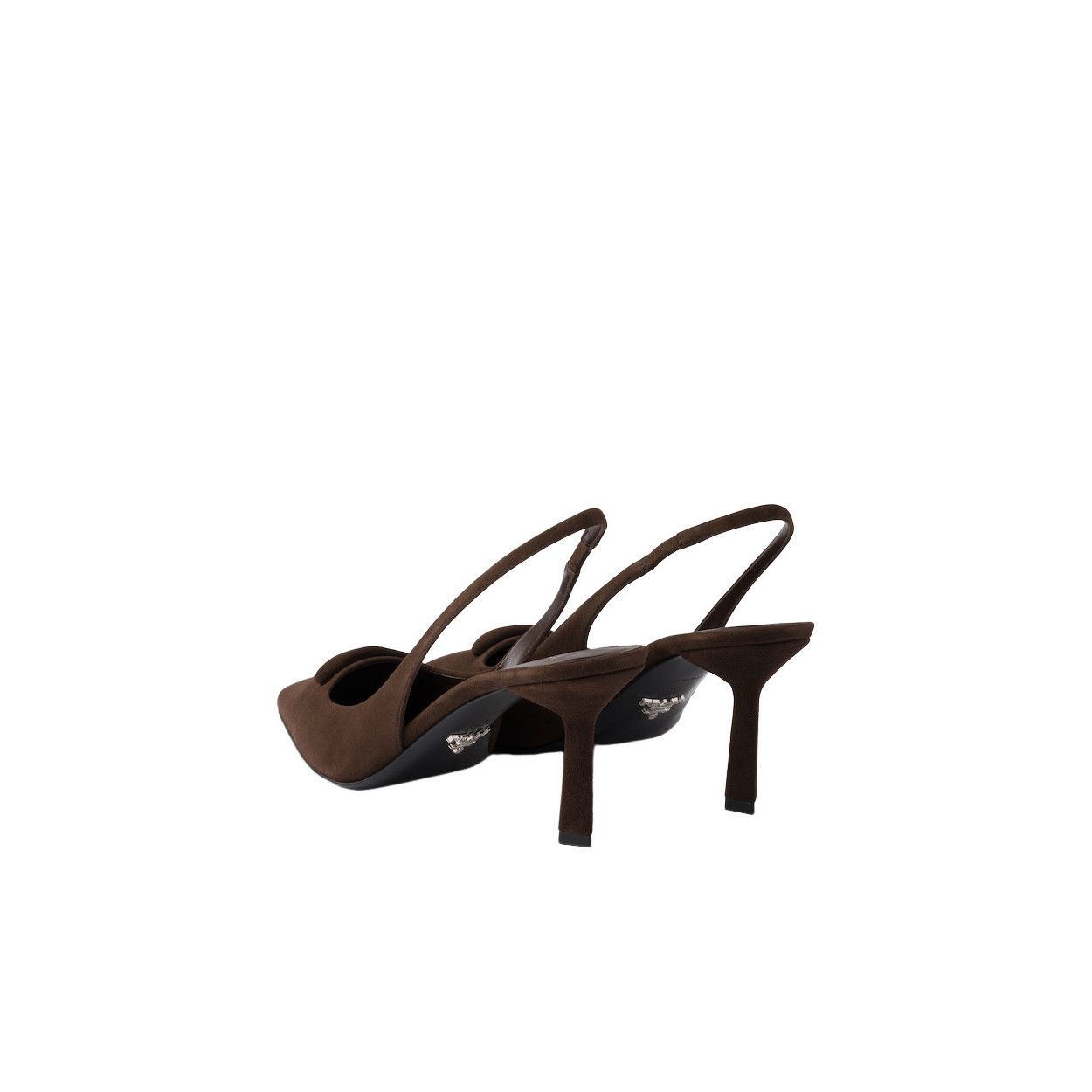 Prada PRADA $1200 Dark Brown Suede Slingback Pumps New & Authentic Size US 7 / IT 37 - 4 Thumbnail