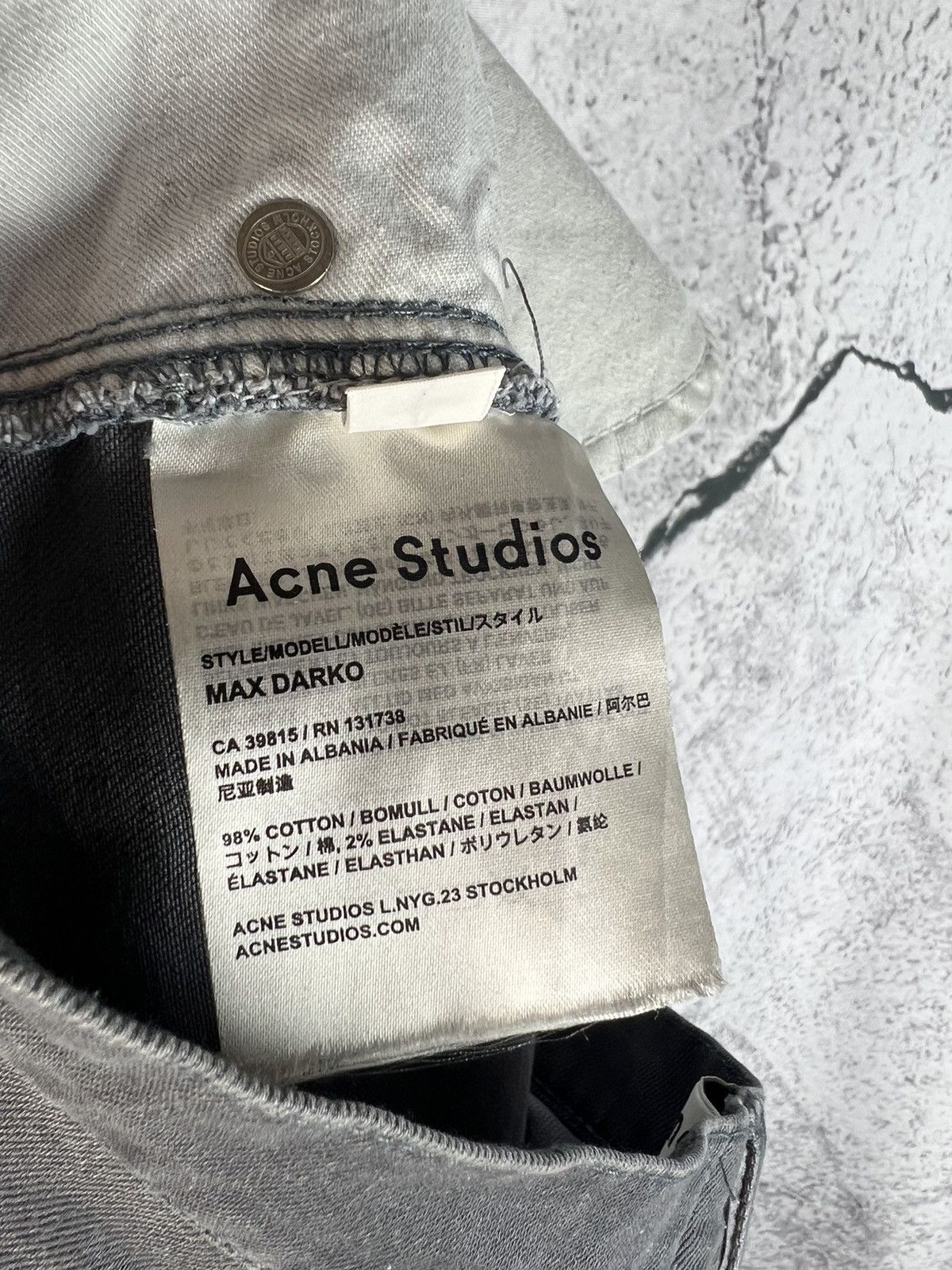 Acne Studios ACNE STUDIOS Cotton Max Raw Denim Jeans Made in Albania Size US 32 / EU 48 - 4 Thumbnail