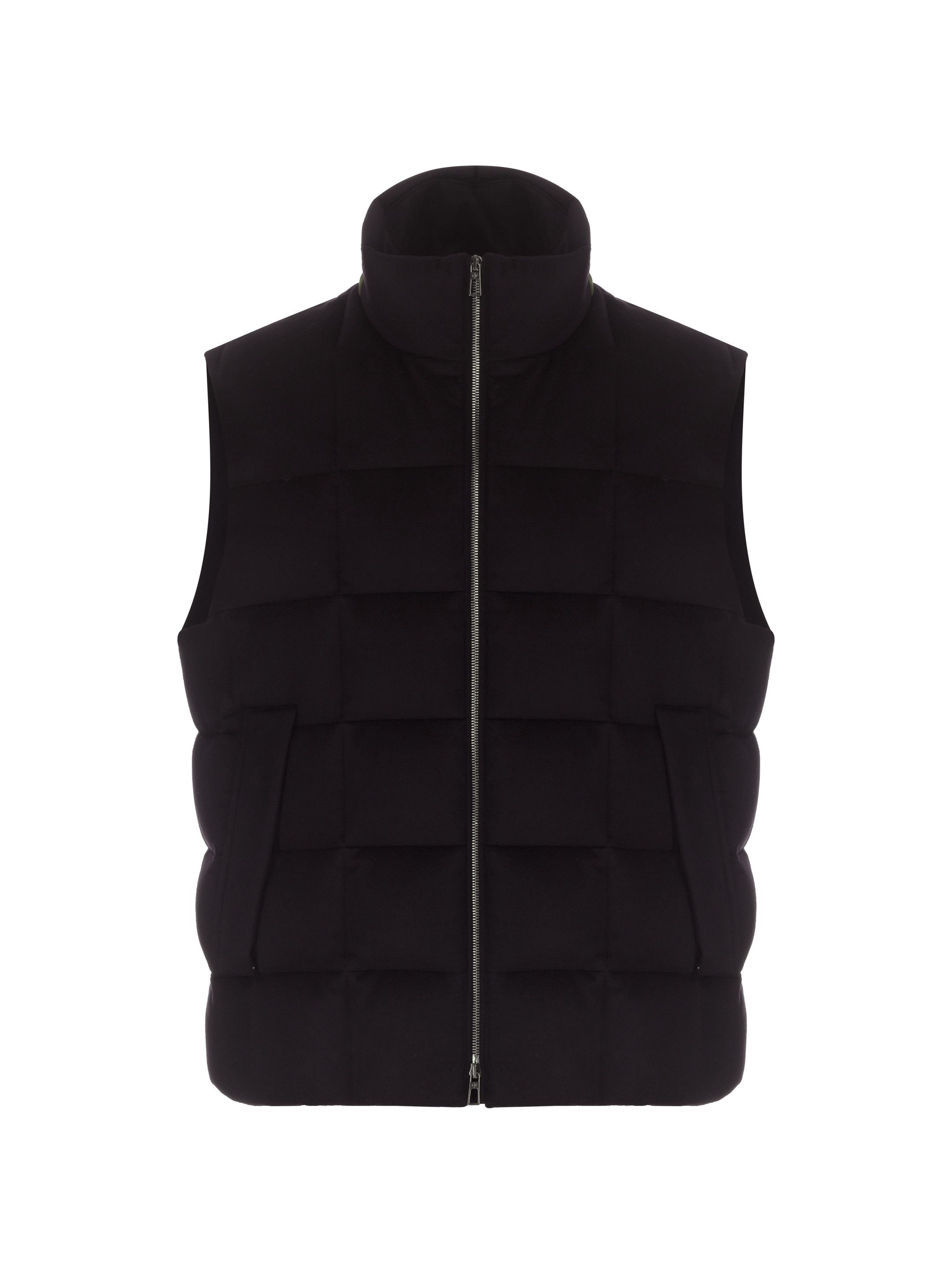 o1w1db10824 Tuul Cashmere Quilted Vest in Black