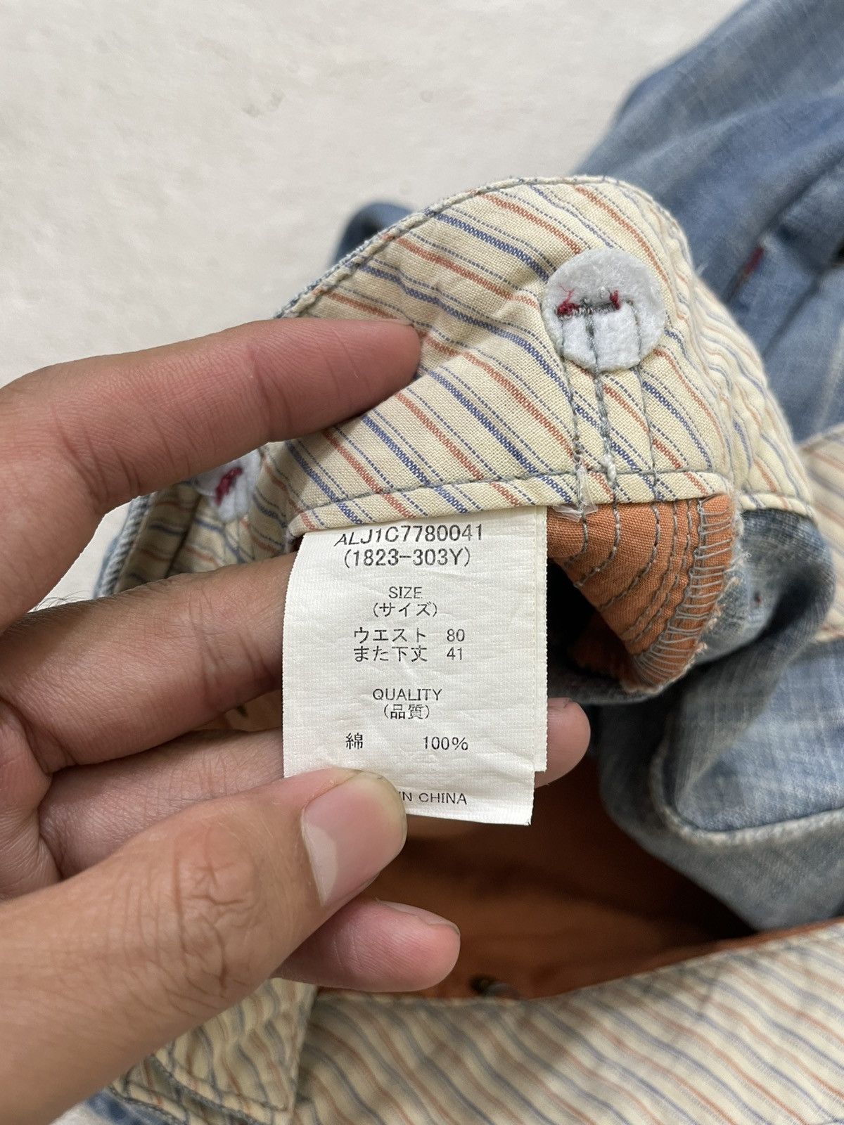 Japanese Brand 2000s anti-label Jorts Denim Mudwash Studed Jeans Y2K Japan Size US 33 - 7 Thumbnail