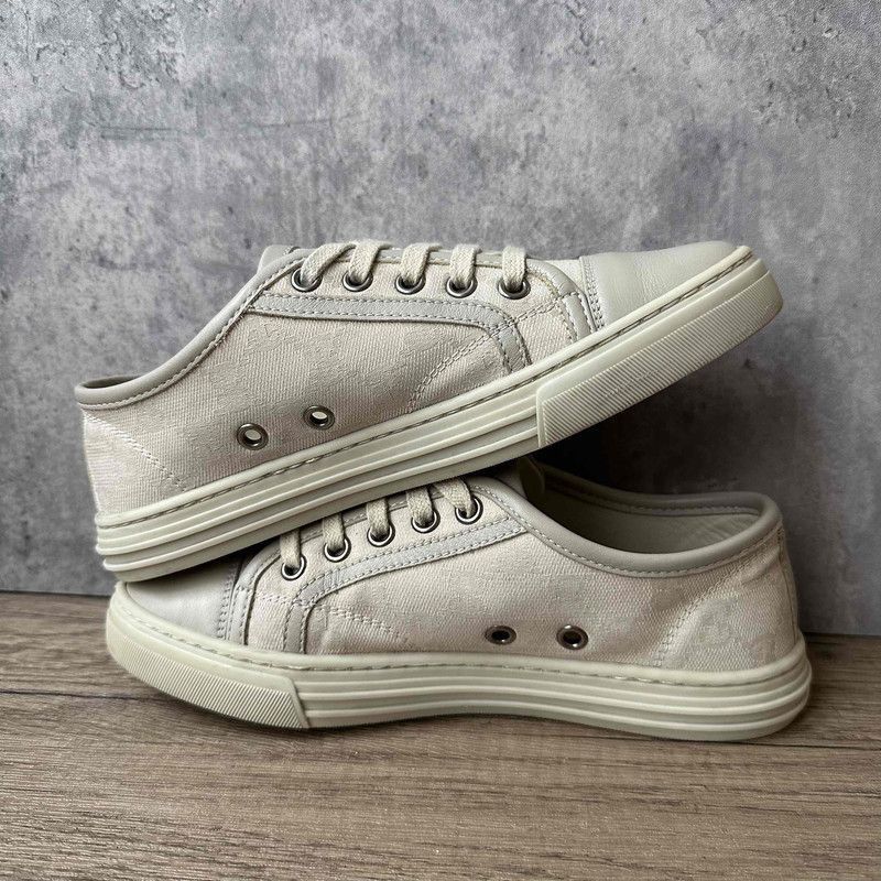 Gucci Gucci GG Canvas White Low-Top Sneakers -2508 Size US 4 / IT 34 - 7 Thumbnail