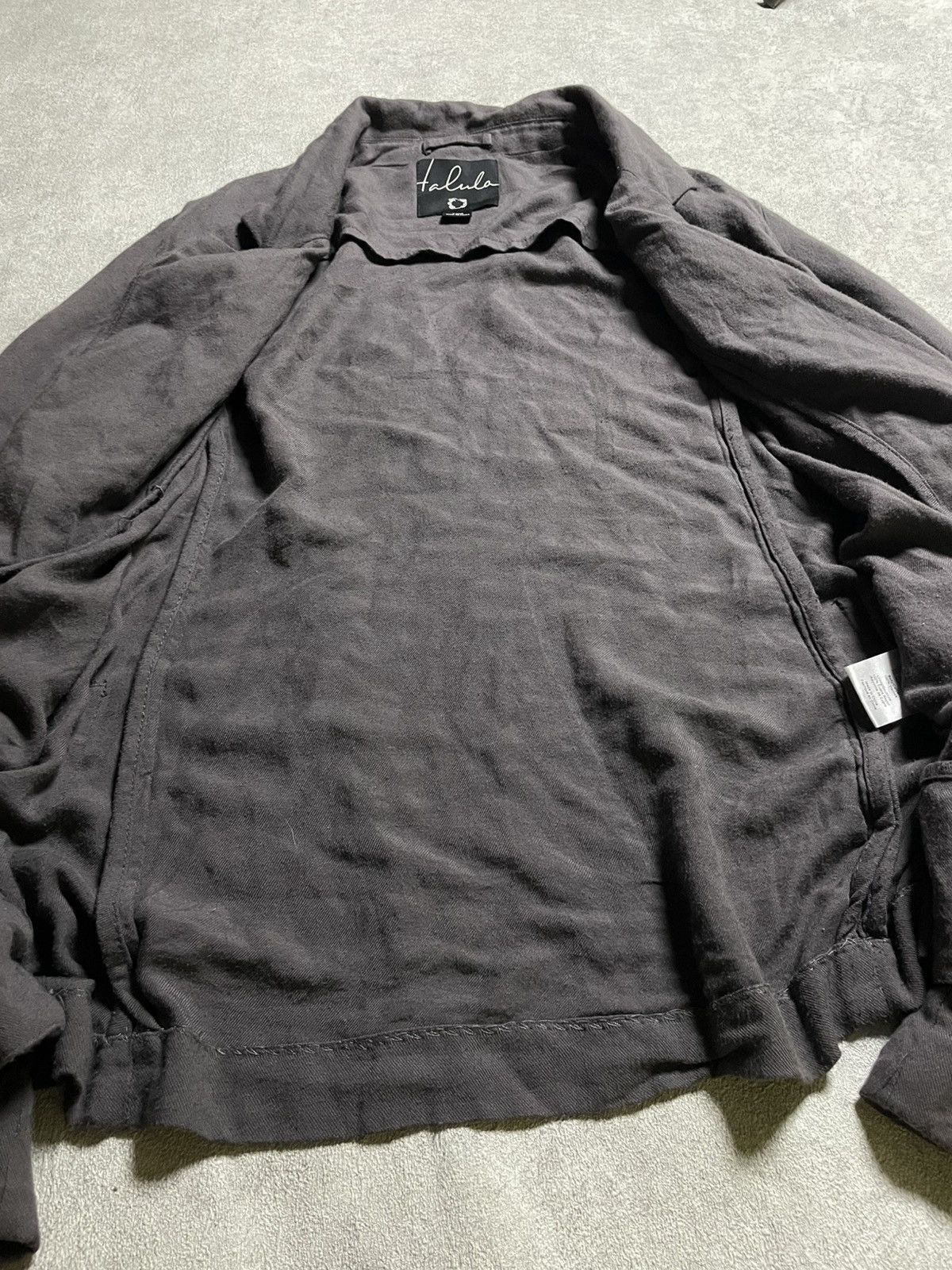 14th Addiction 14th Addiction Black Linen Blazer — Raw Edge Cut Size US M / EU 48-50 / 2 - 6 Thumbnail