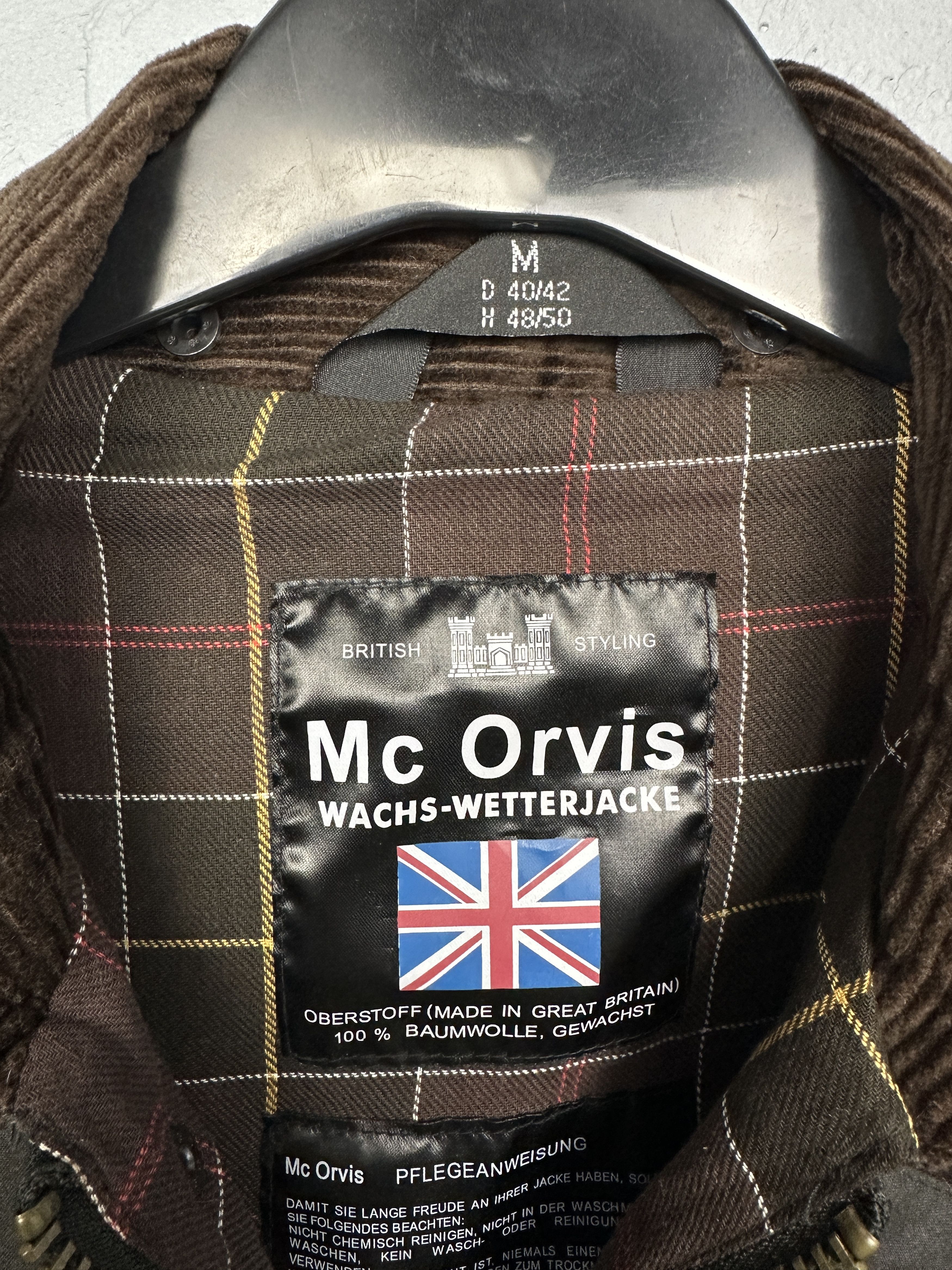 Orvis Mc Orvis Mens Waxed British Made Cotton Wax Coat Jacket Size US M / EU 48-50 / 2 - 3 Thumbnail