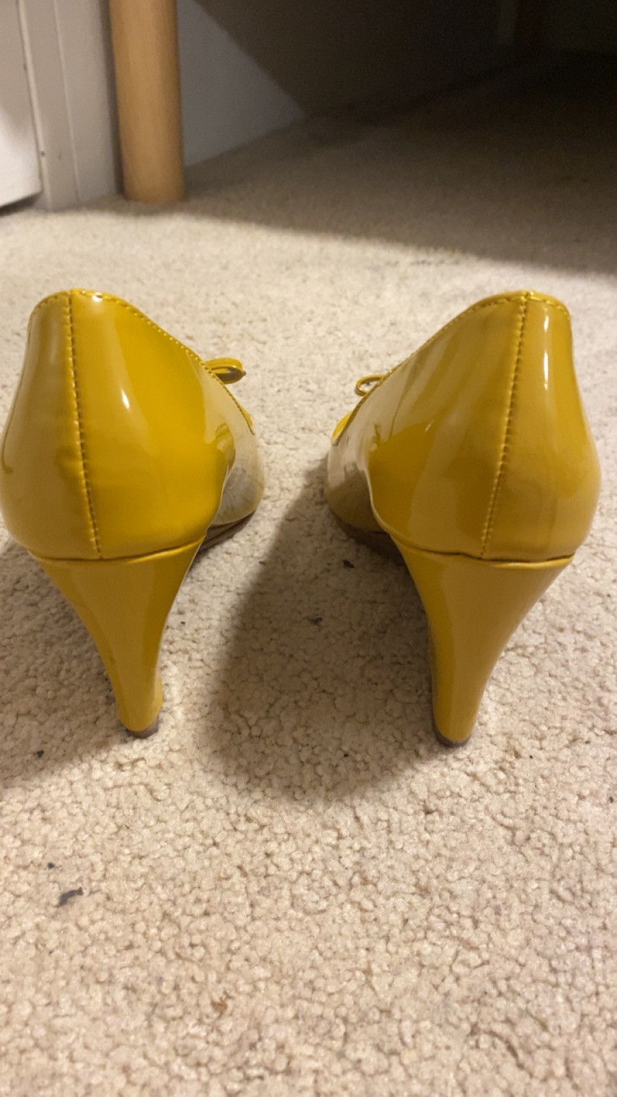 Vintage Yellow wedge heels Size US 6 / IT 36 - 2 Thumbnail