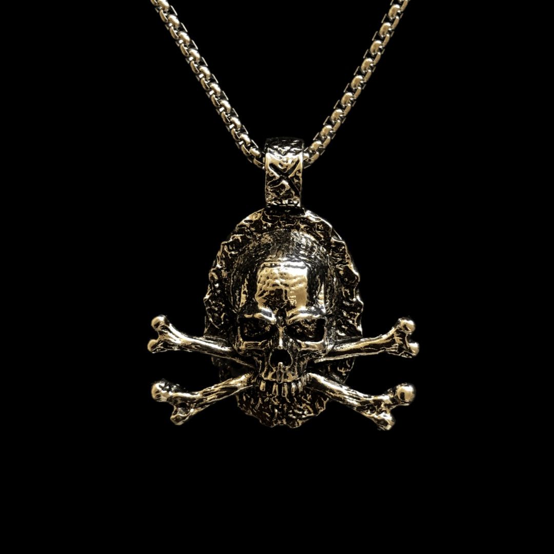 Jewelry Skull Punk Necklace Gothic Chain Size ONE SIZE - 1 Thumbnail