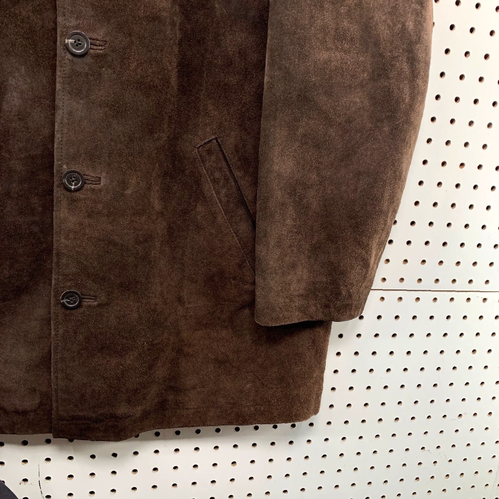 J.Crew VINTAGE J.CREW Coat Mens L Brown Leather Suede Barn Heavy Wool Lined Overcoat Winter Casual Jacket Womens? Size US L / EU 52-54 / 3 - 6 Thumbnail