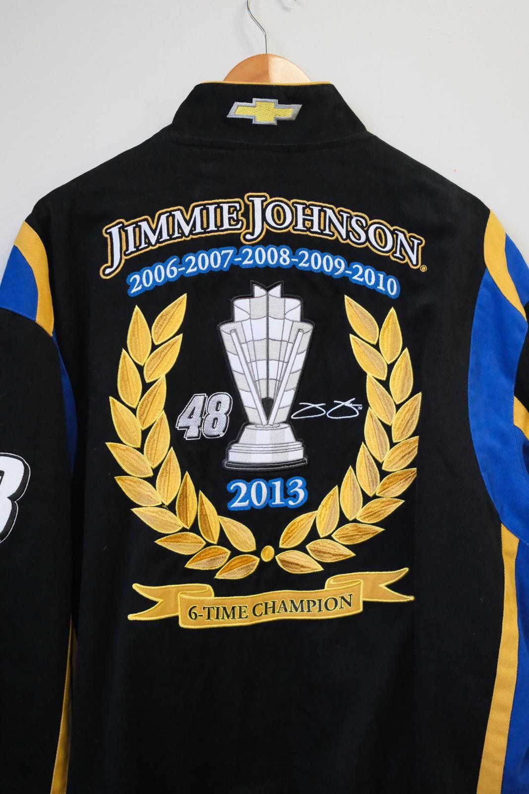 NASCAR 90s Nascar JH Design Jimme Johnson 6 Time Champion Jacket Size XXL / US 16-18 / IT 52-54 - 4 Thumbnail
