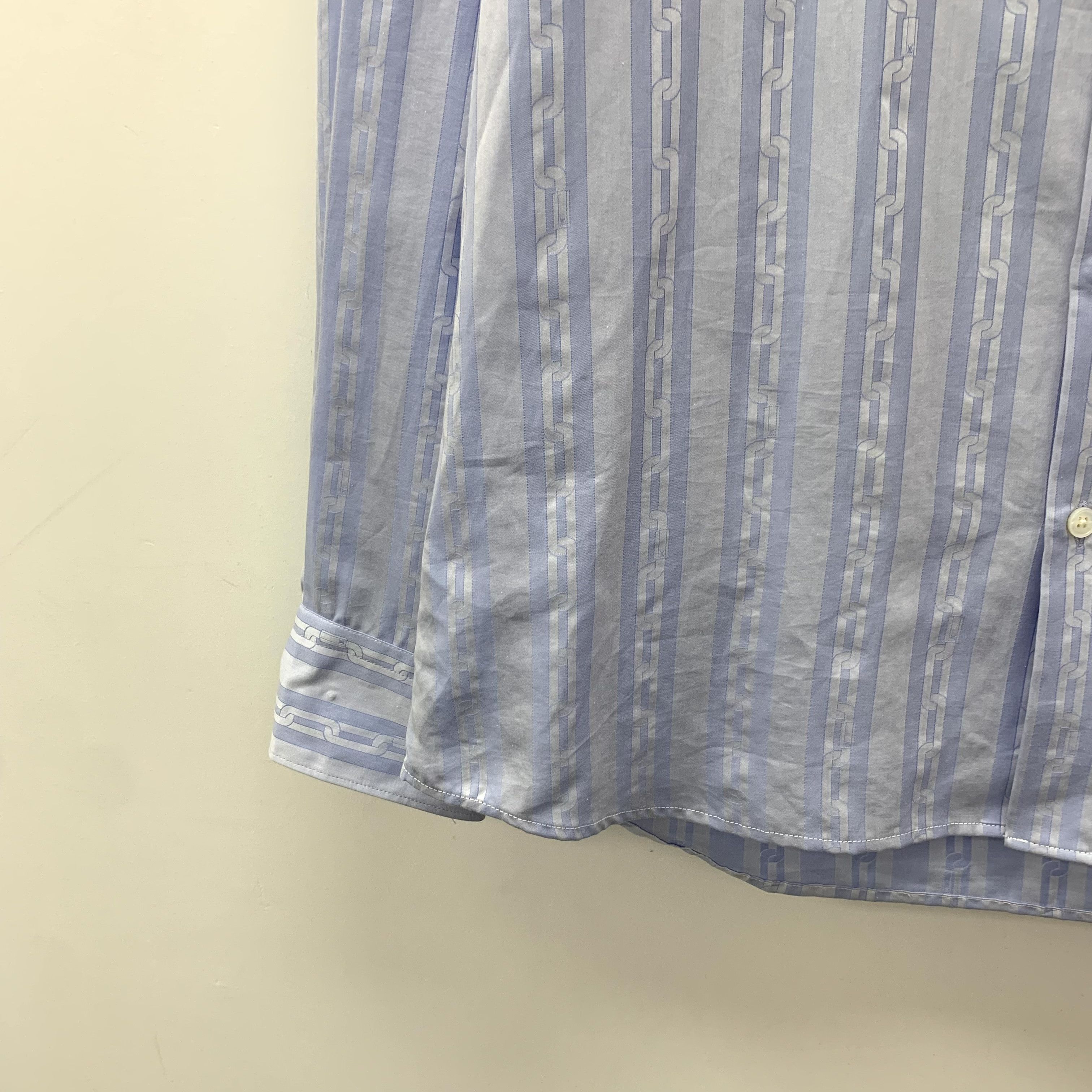 Louis Vuitton Louis Vuitton Stripe Shirt Light Blue (M) Size M / US 6-8 / IT 42-44 - 4 Thumbnail