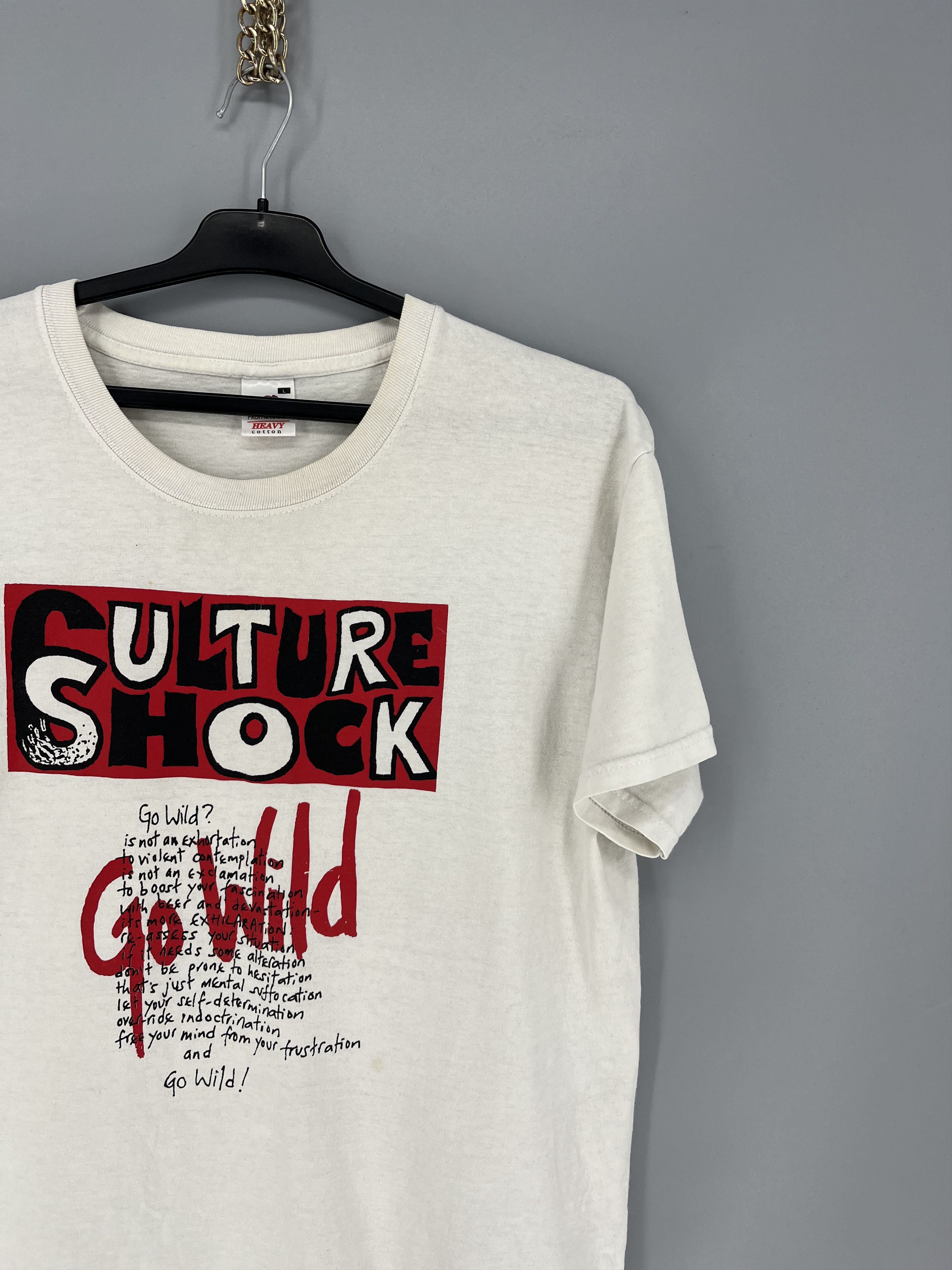 Vintage Culture Shock Go Wild Band T Shirt L White Punk Ska Size US L / EU 52-54 / 3 - 5 Thumbnail