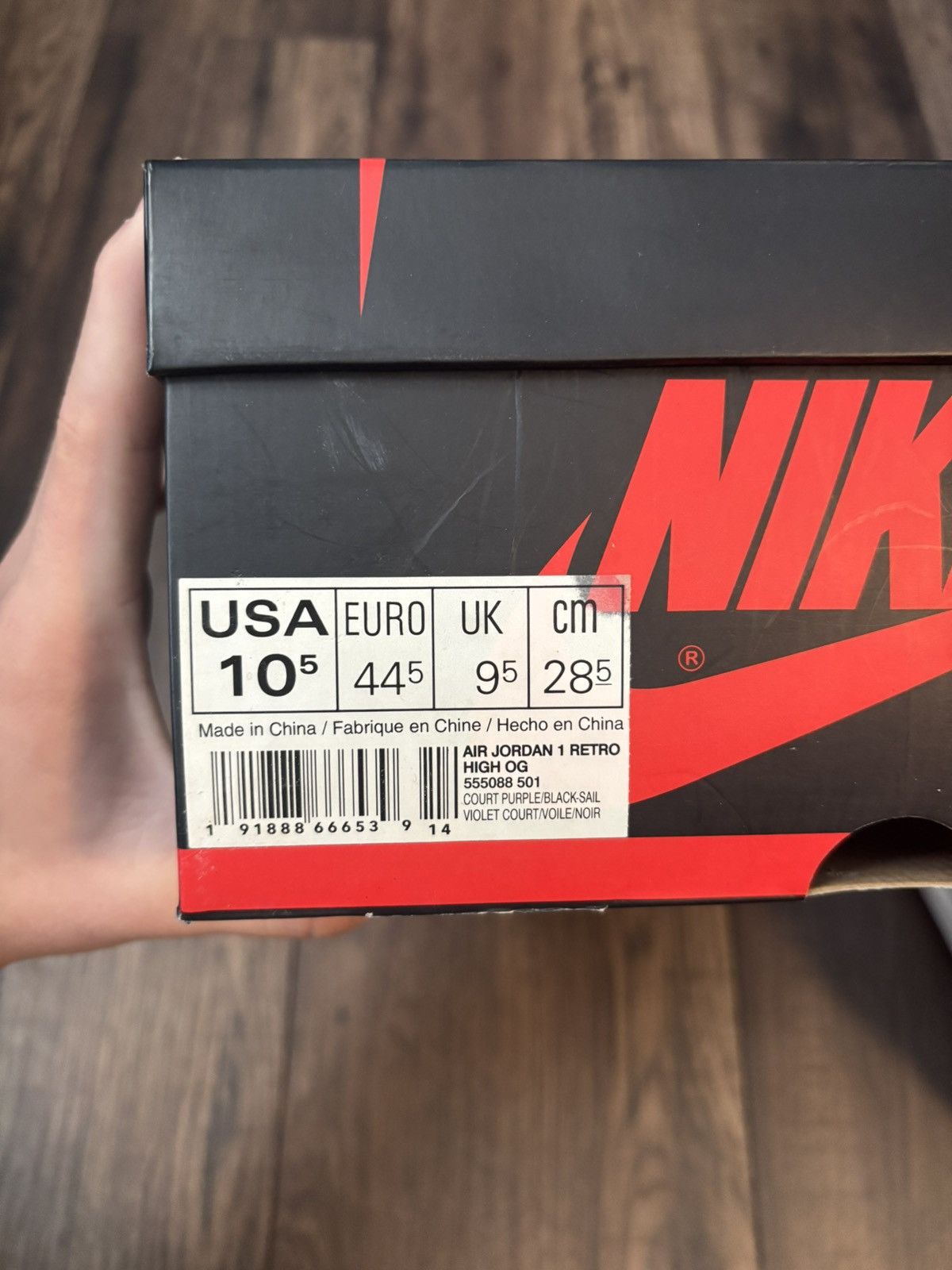 Jordan Brand × Nike Size 10.5 - Jordan 1 Retro OG High Court Purple 1.0 Size US 10.5 / EU 43-44 - 7 Thumbnail