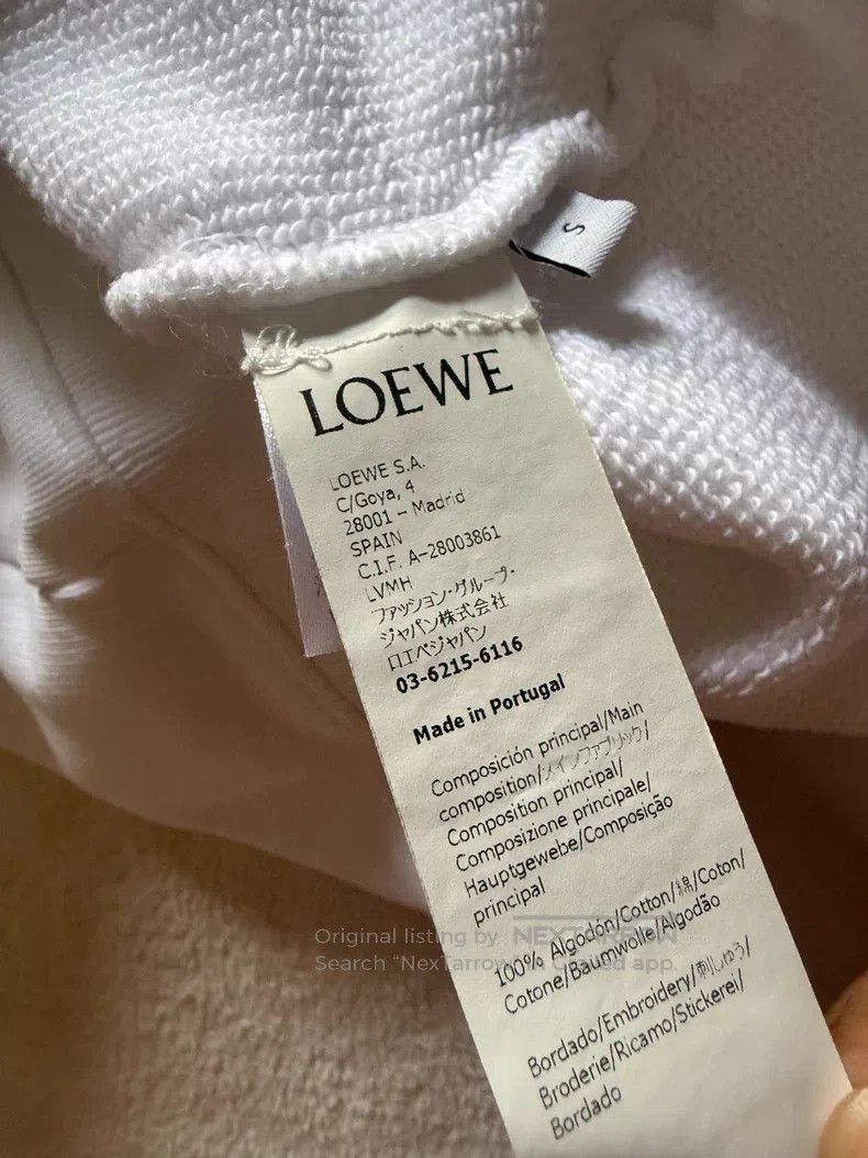 Loewe Loewe White Embroidered Logo, 100% Cotton, Classic Crew Ne Size S / US 4 / IT 40 - 4 Thumbnail