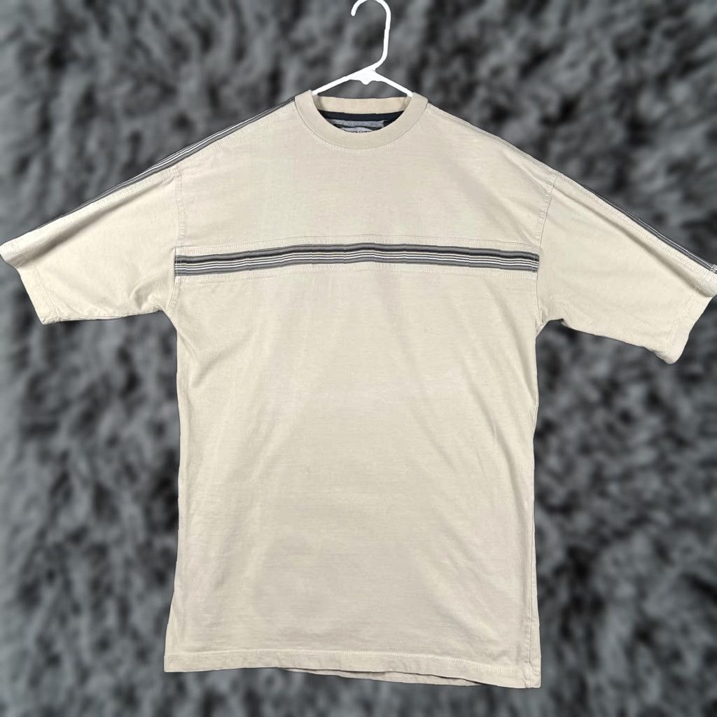Vintage Canyon Guide Outfitters Shirt Mens Medium Khaki Stripe Cotton Crewneck Casual Size US M / EU 48-50 / 2 - 1 Thumbnail