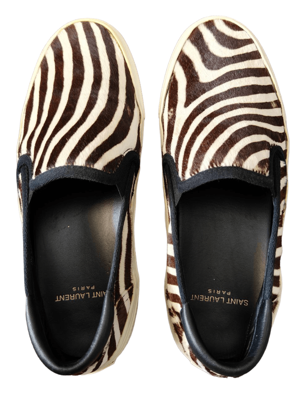 Hedi Slimane × Saint Laurent Paris Zebra Pony Slip On Size US 7 / IT 37 - 3 Thumbnail