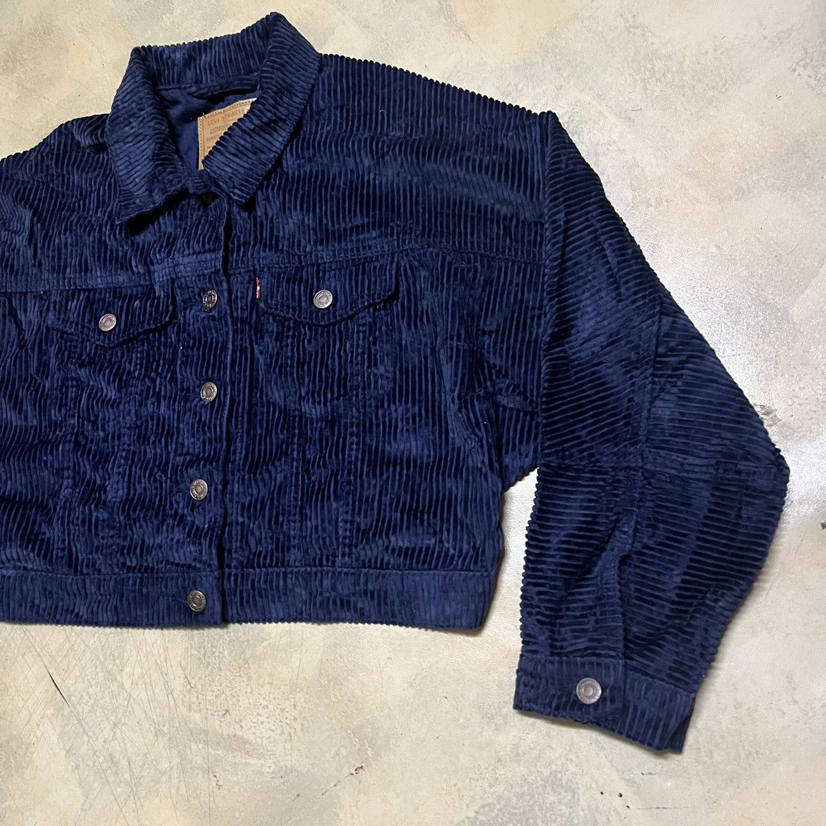 Levi's Levis Big E Corduroy Crop Top Jacket Size S / US 4 / IT 40 - 2 Thumbnail