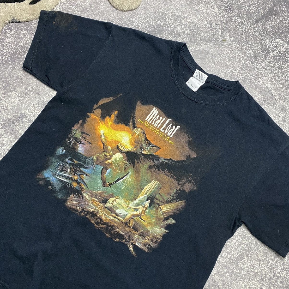 Band Tees Vintage Meat Loaf 2007 Three Bats Tour Graphic logo rare tee Size US L / EU 52-54 / 3 - 3 Thumbnail