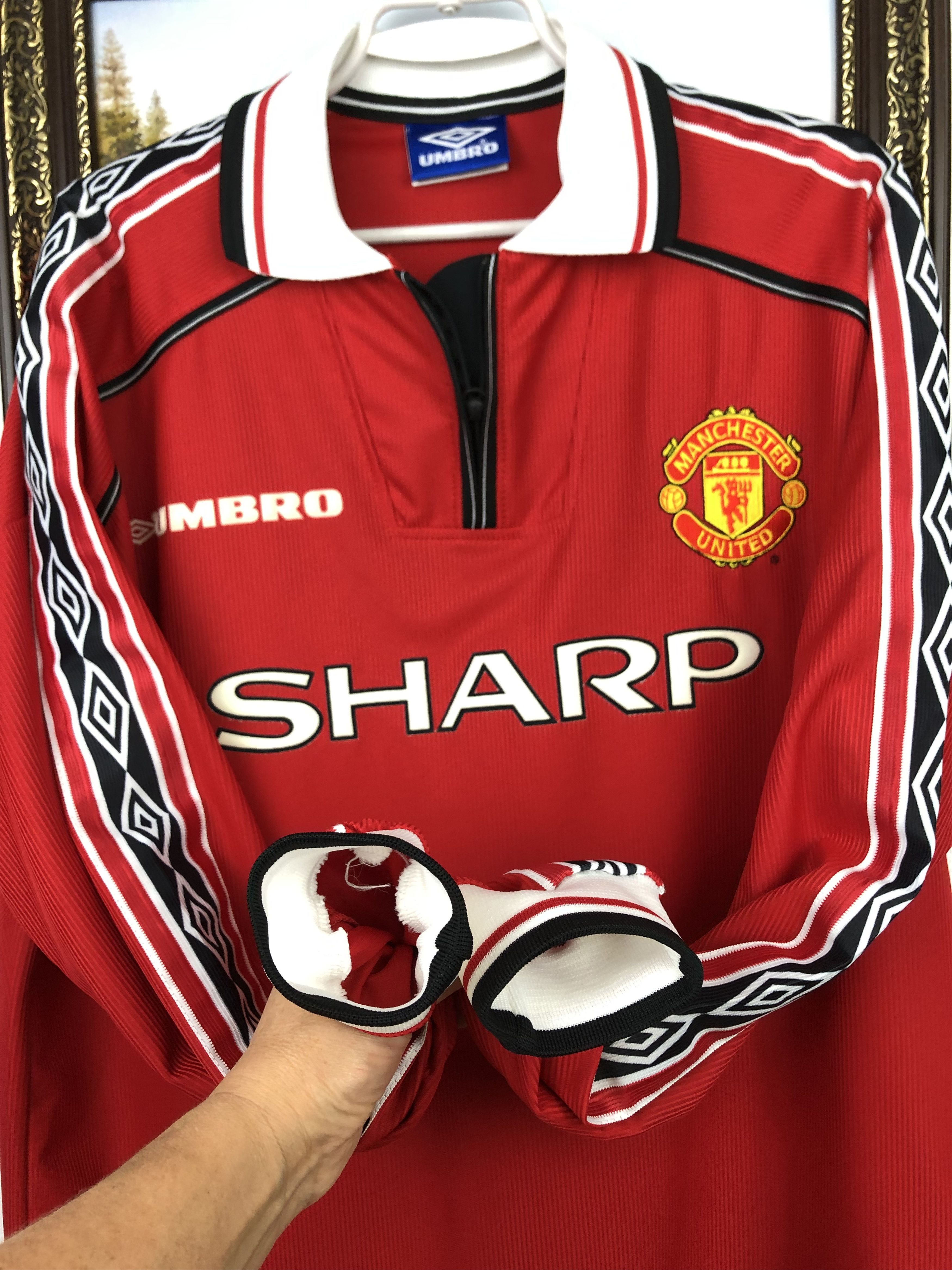 Vintage Manchester United football shirt Soccer Long Sleeve Jersey Size US XL / EU 56 / 4 - 7 Thumbnail