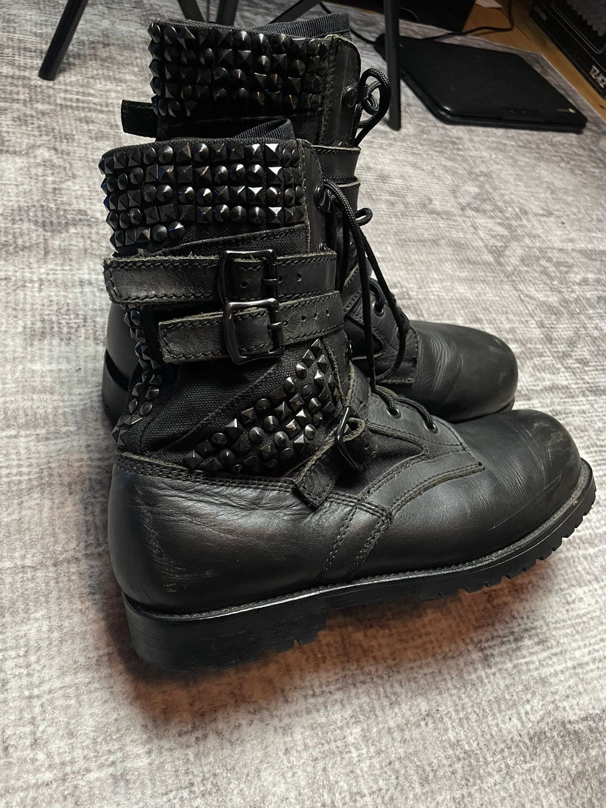 Number (N)ine Number (N)ine SS06 Studded Combat Boots Size US 9 / EU 42 - 8 Thumbnail