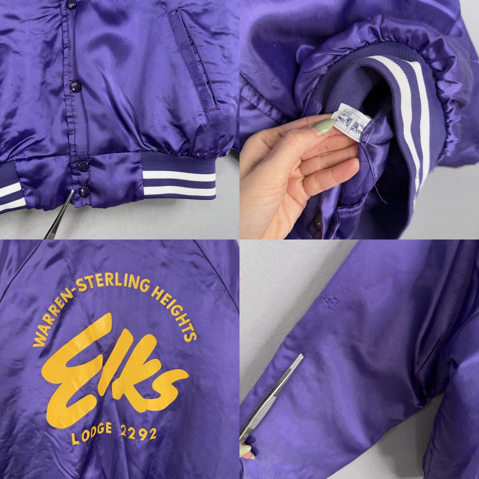 Vintage VINTAGE Nemesis Sportswear Elks Lodge Jacket Mens XL Purple Satin Varsity England? (No) Size US XL / EU 56 / 4 - 8 Thumbnail