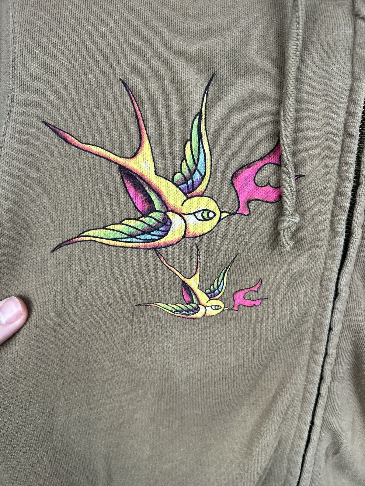 Ed Hardy Rare Vintage Ed Hardy Zip Up Hoodie Skull Logo Size US M / EU 48-50 / 2 - 15 Thumbnail