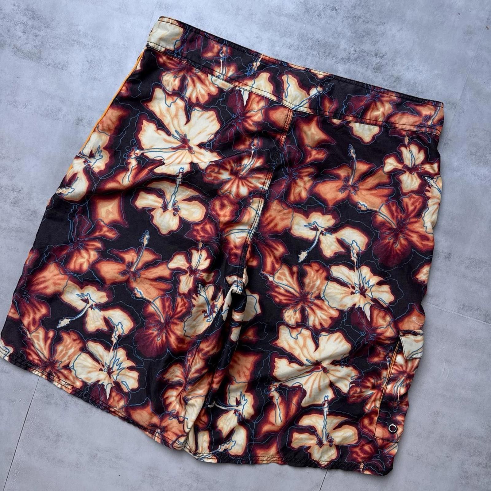 Sideout Y2K Sideout 00s Floral Surf Board Shorts Size US 38 / EU 54 - 7 Thumbnail