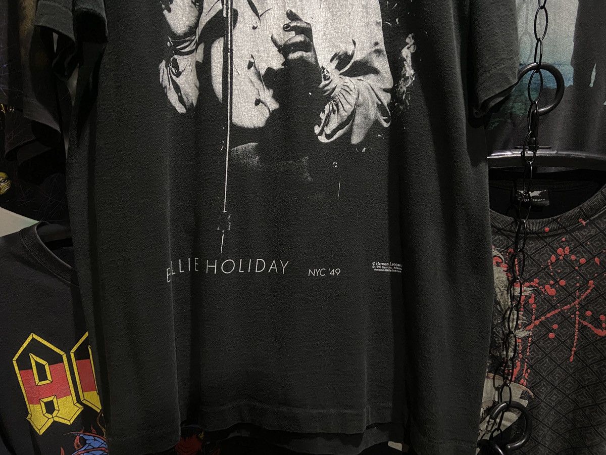Band Tees × Vintage Vintage 90s BILLIE HOLIDAY Blue Rock TOUR TShirt Size US XL / EU 56 / 4 - 3 Thumbnail