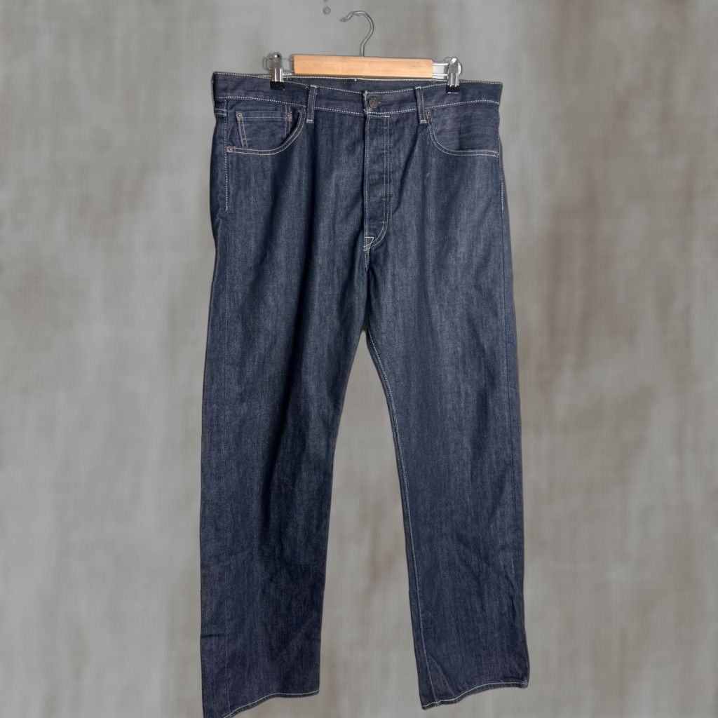 Levi's Levis Jeans Mens 38x30 Blue Denim 501 Button Fly Straight Leg American Dark Wash Size US 38 / EU 54 - 1 Thumbnail