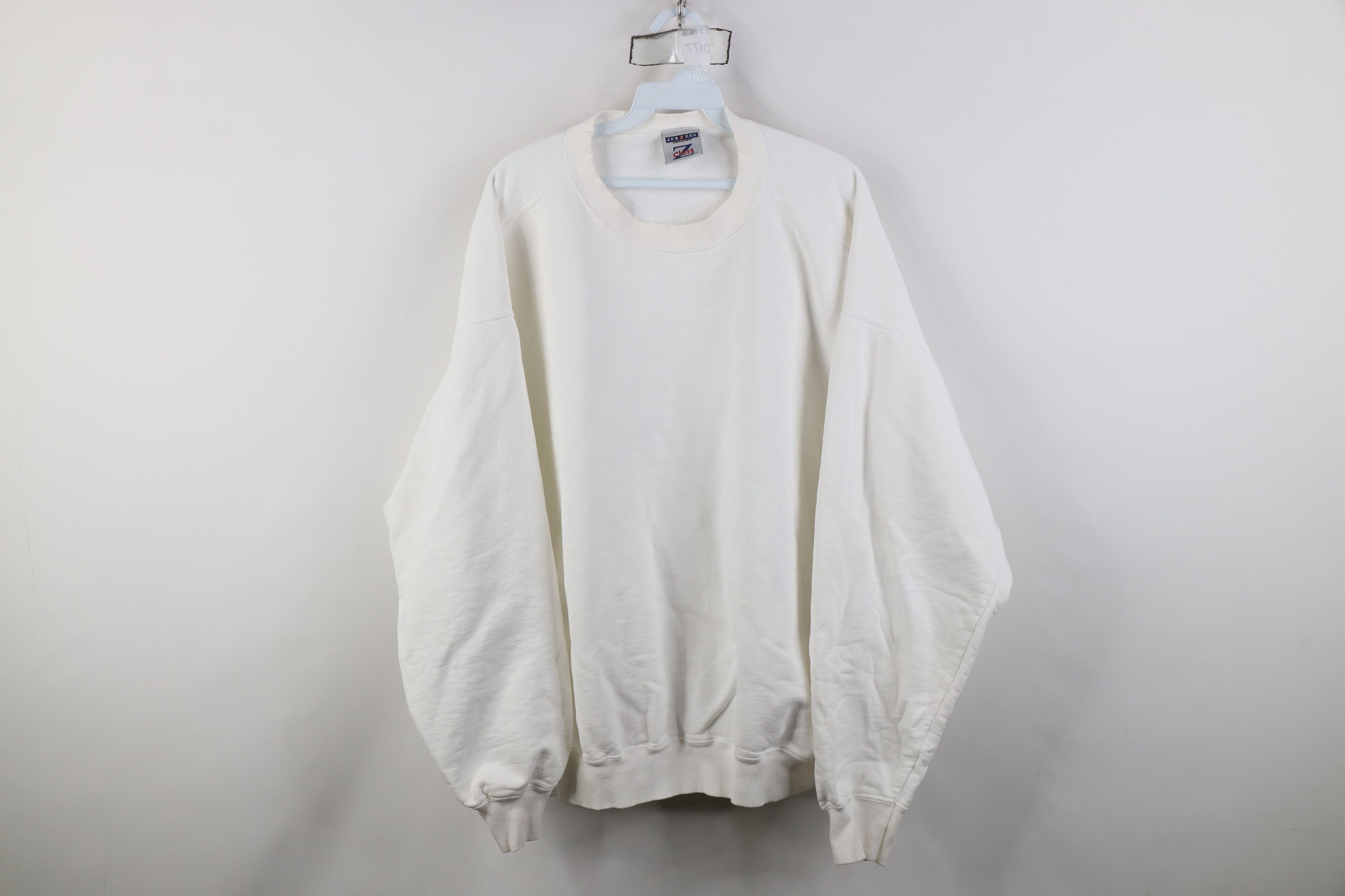 Vintage Vintage 90s Streetwear Boxy Fit Heavyweight Sweatshirt White Size US XXL / EU 58 / 5 - 1 Thumbnail