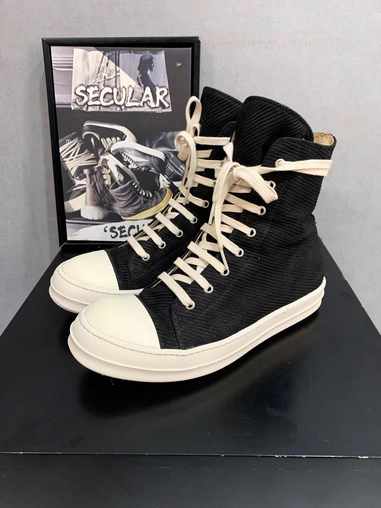 Rick Owens Rick Owens Canvas High-Top Big Converse K34 Size US 8.5 / EU 41-42 - 1 Thumbnail