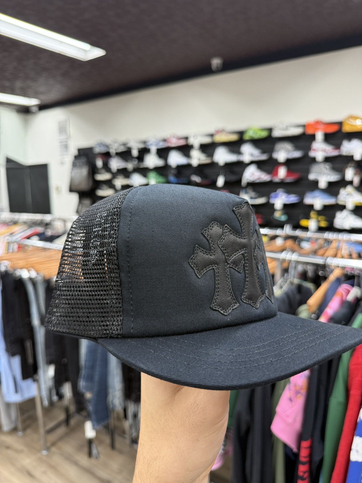 Chrome Hearts Chrome Hearts Black 3 Cross Trucker Hat Size ONE SIZE - 3 Thumbnail