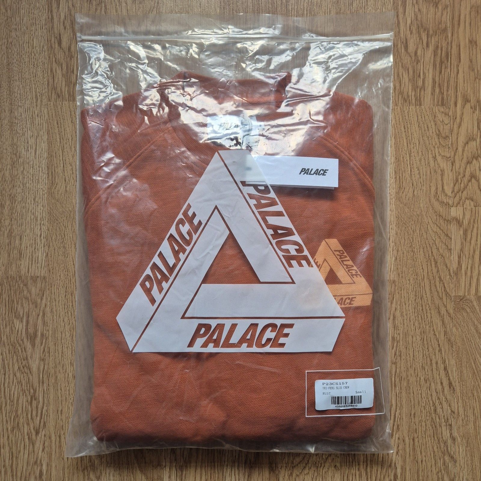 Palace Palace Tri-Ferg Slub Crew Small Rust Brand New FW22 Size US S / EU 44-46 / 1 - 7 Thumbnail