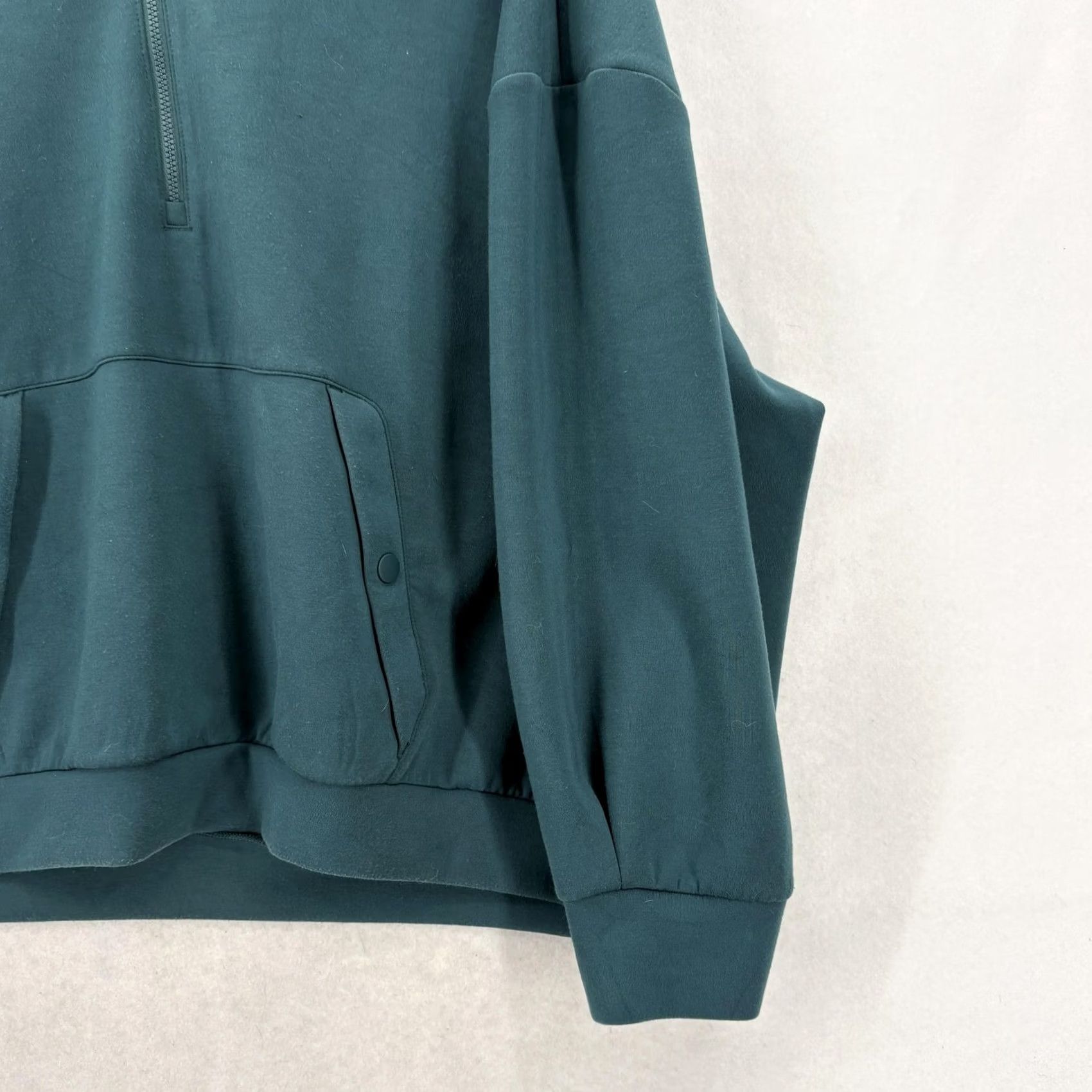 Vintage Duluth Womens 2X Sweatshirt Green Zip Pockets 1/4 Zip All Seasons High Neck Pullover Size XXL / US 16-18 / IT 52-54 - 3 Thumbnail