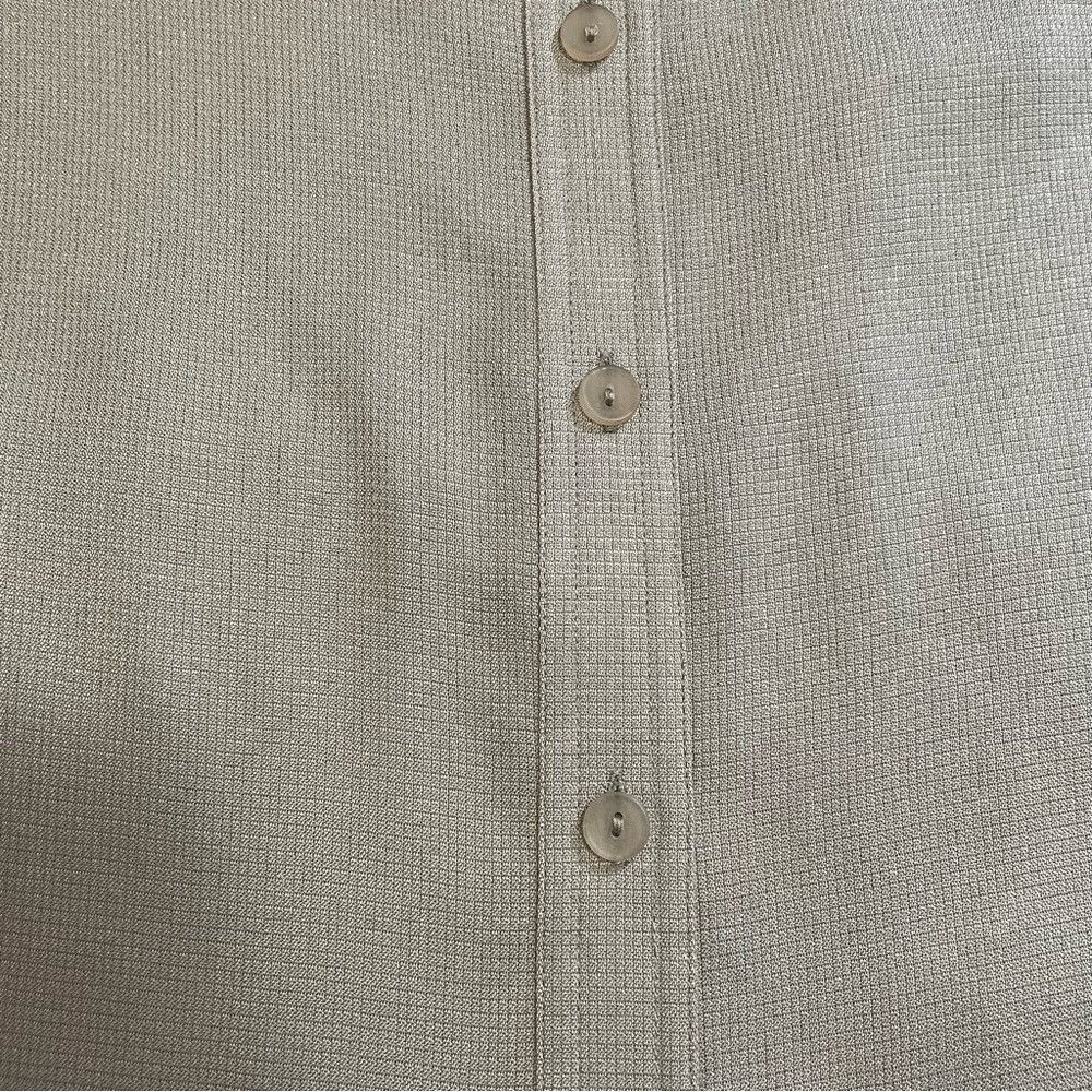 Other City Silk 100% Silk Short Sleeve Olive Blouse Size L Size L / US 10 / IT 46 - 7 Thumbnail