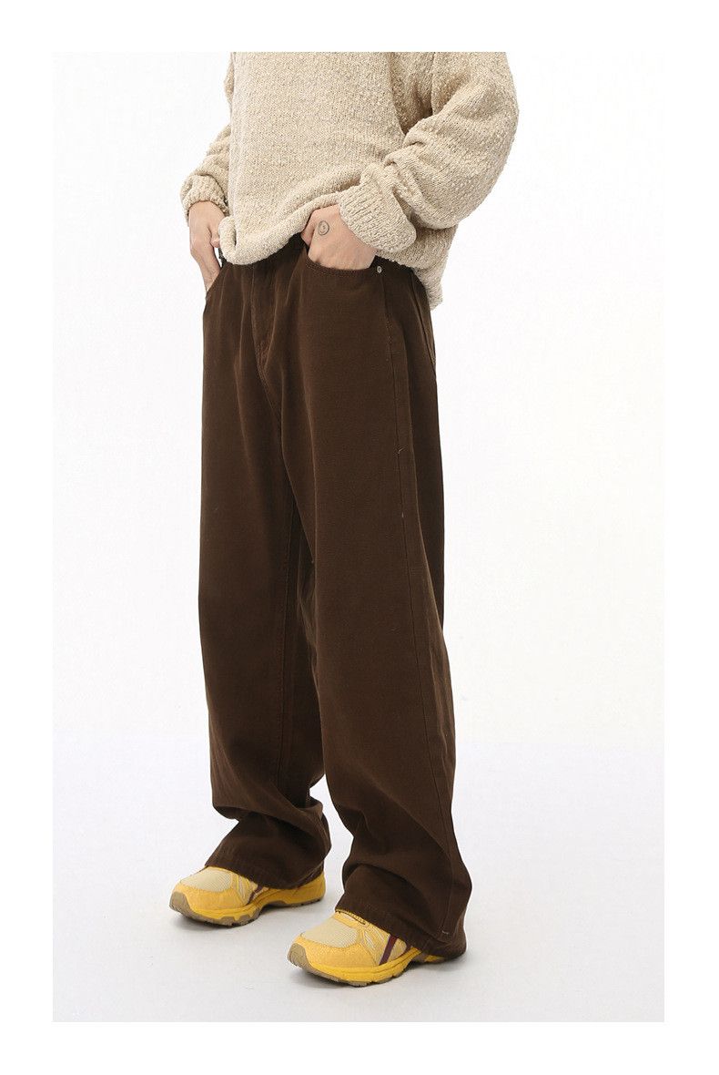 Japanese Brand × Jean Japanese retro simple dark brown washed jeans Size US 32 / EU 48 - 6 Thumbnail