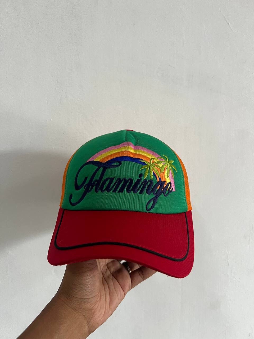 If Six Was Nine Flamingo Embroidery Trucker Hat Size ONE SIZE - 2 Thumbnail