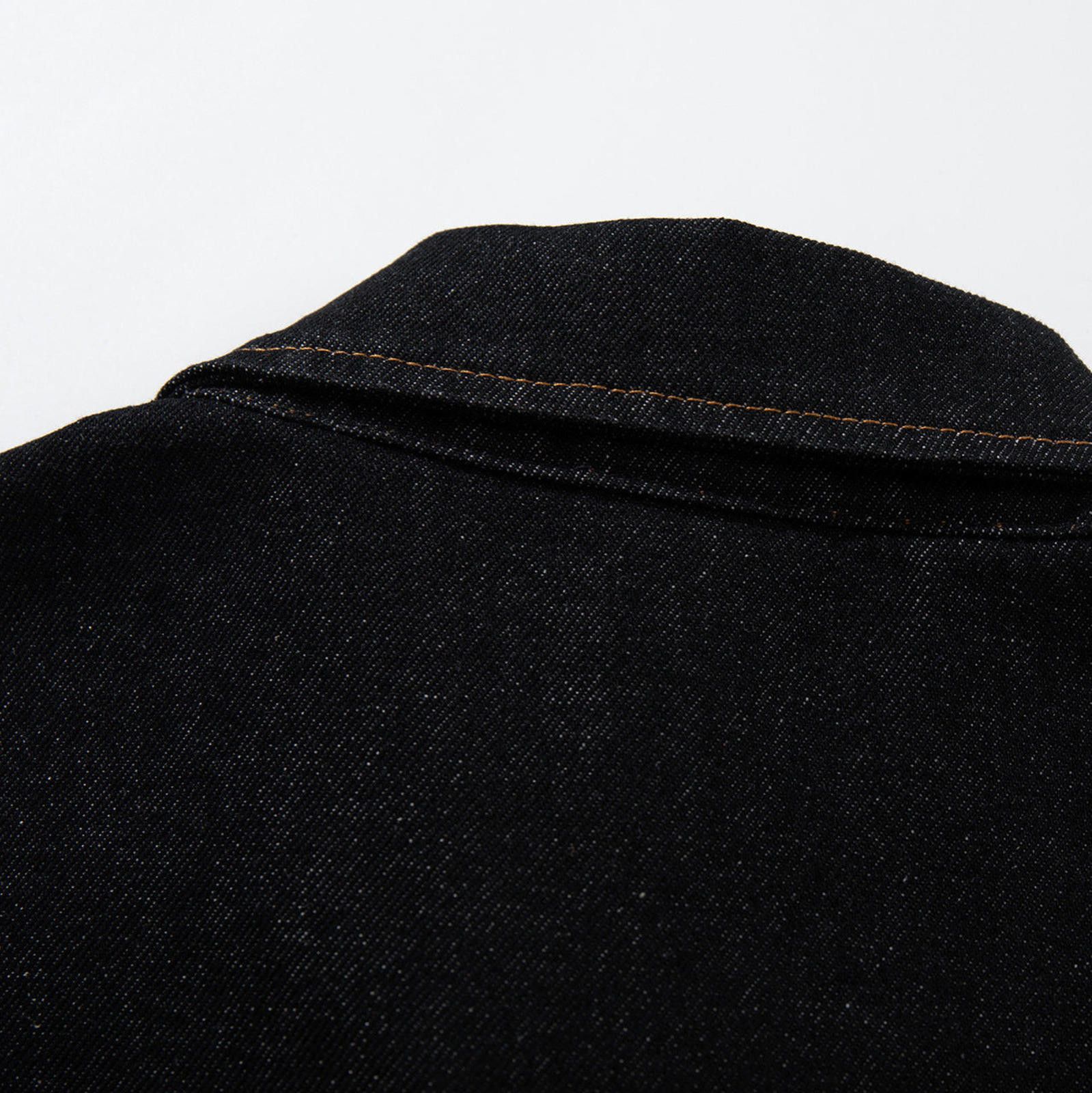 Other Black Structured Denim Jacket, Classic Button-Up Jacket Size US L / EU 52-54 / 3 - 3 Thumbnail