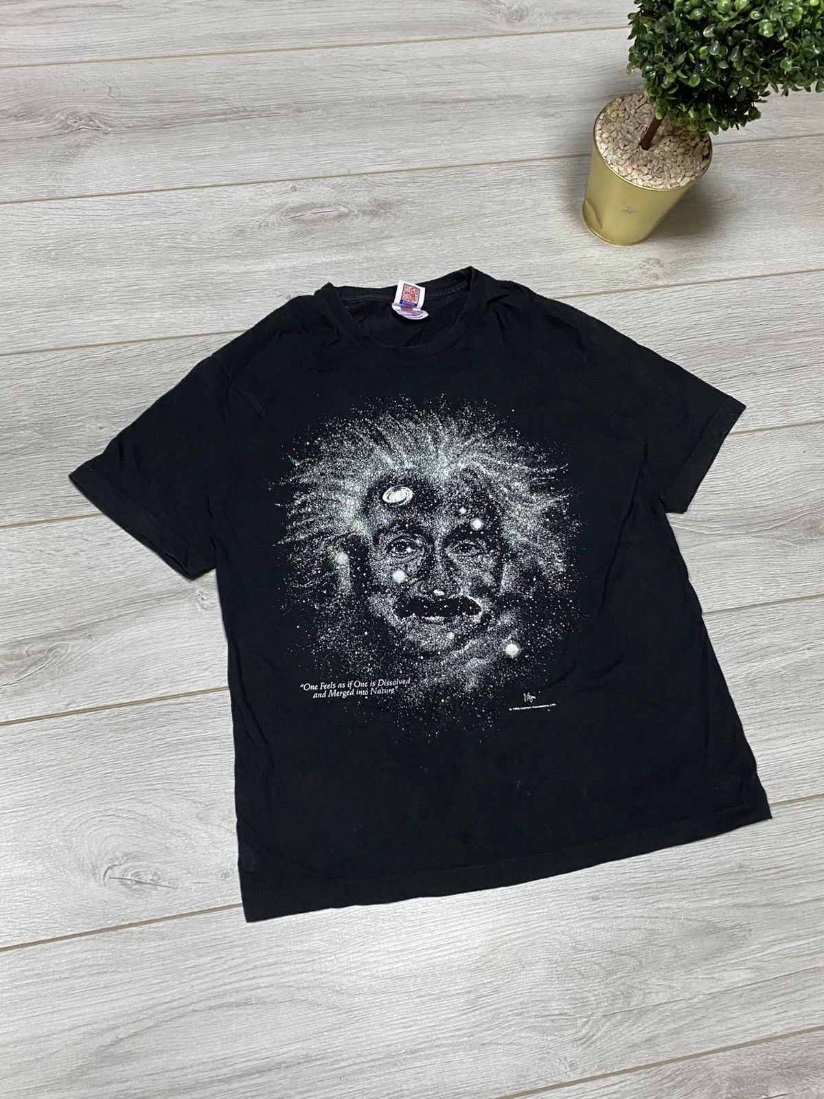 Vintage Vintage USA 1993 Albert Einstein Galaxy Tee t-shirt Size US M / EU 48-50 / 2 - 3 Thumbnail