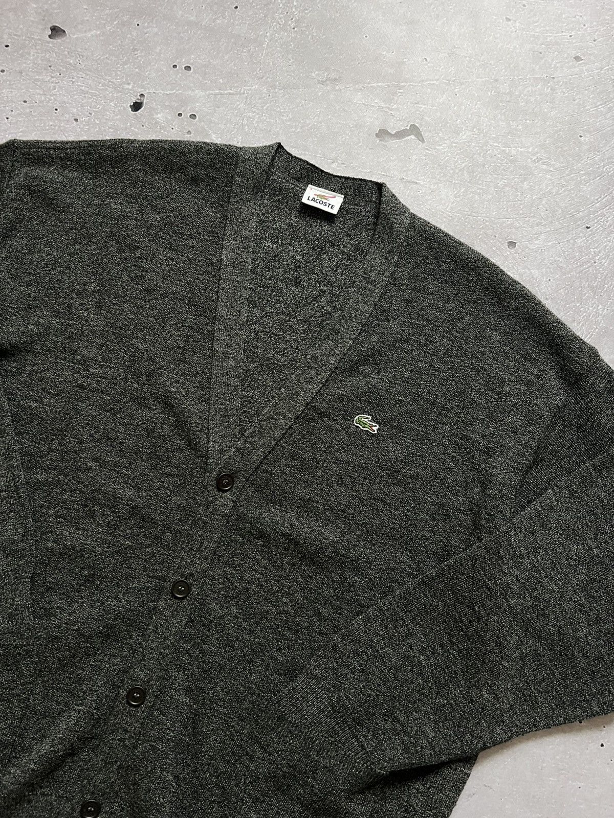 Lacoste Vintage Lacoste 1980s wool and acrylic knit cardigan, size 9 Size US XXL / EU 58 / 5 - 2 Thumbnail